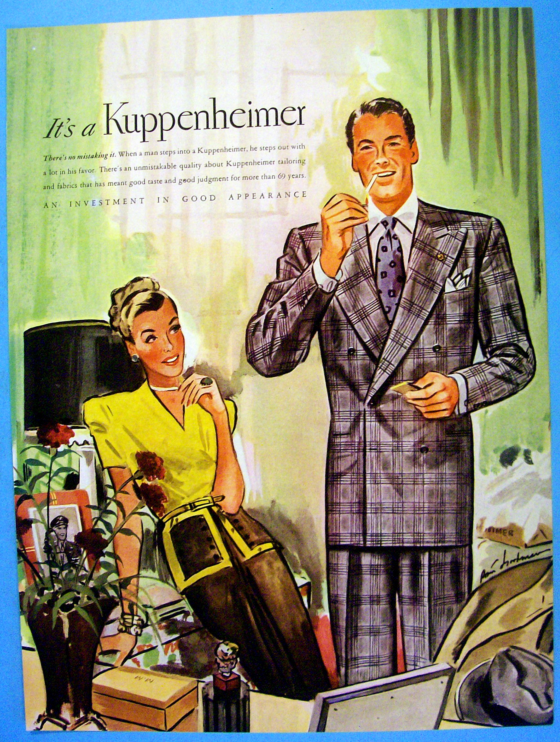 1946 Kuppenheimer with Woman Looking At A Man