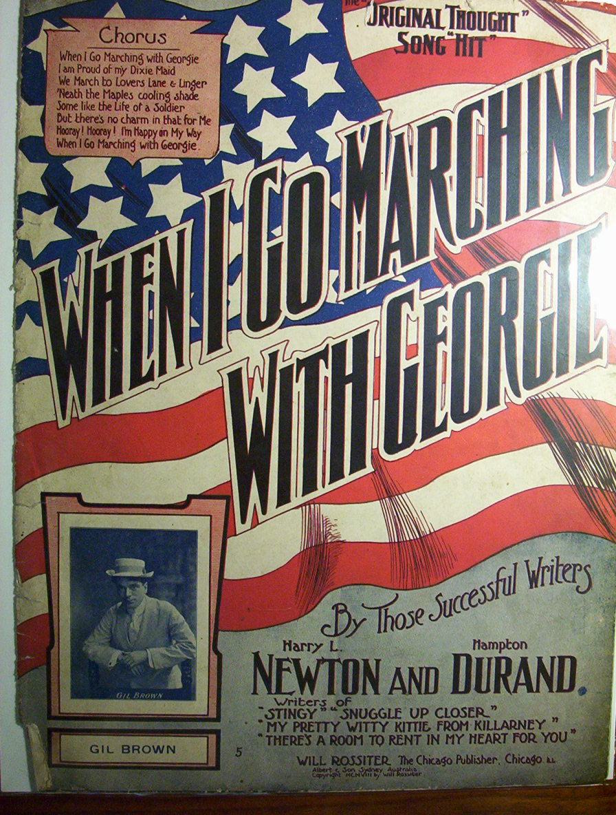 Sheet Music Of 1907 When I Go Marching With George