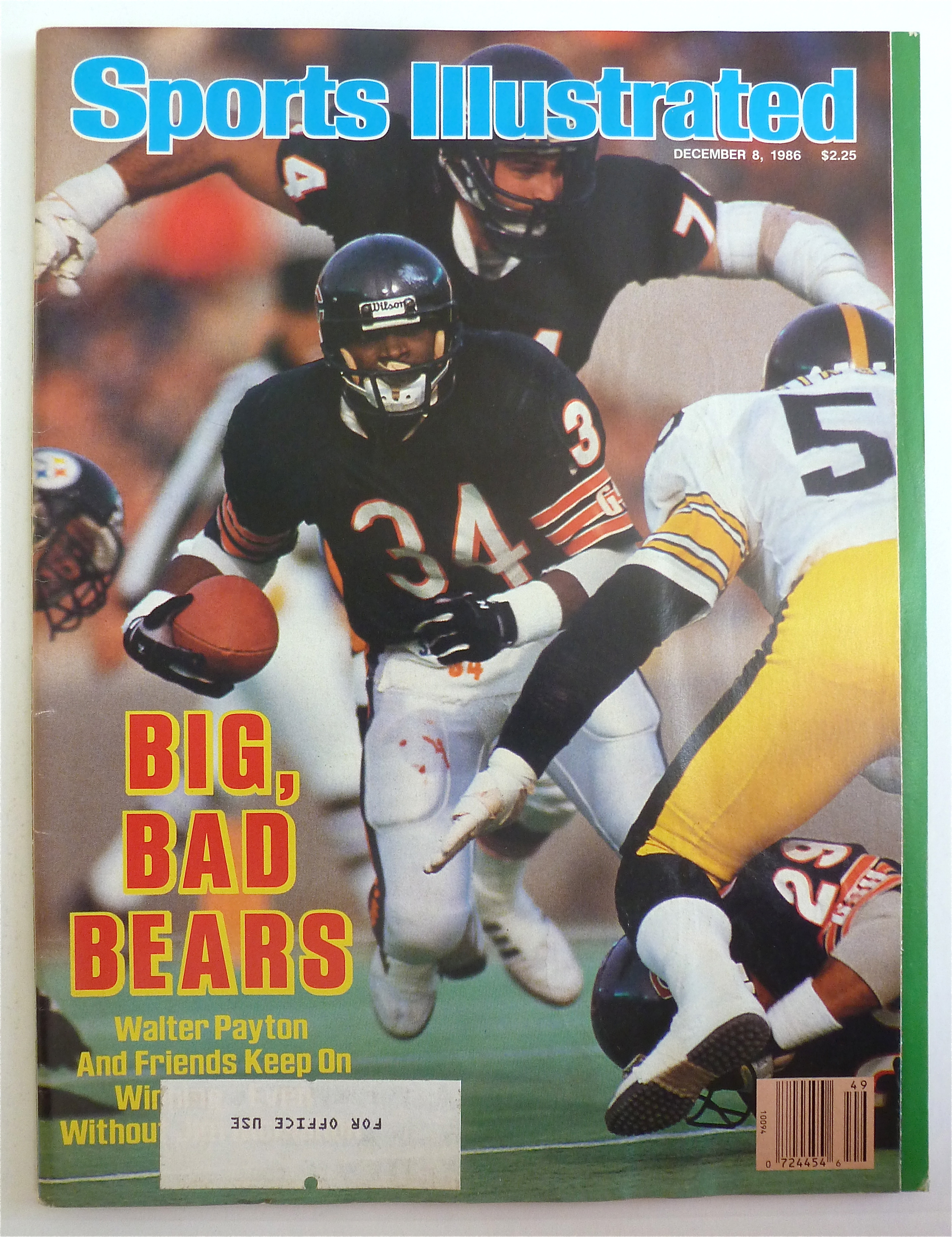 Sports Illustrated December 8, 1986 Walter Payton