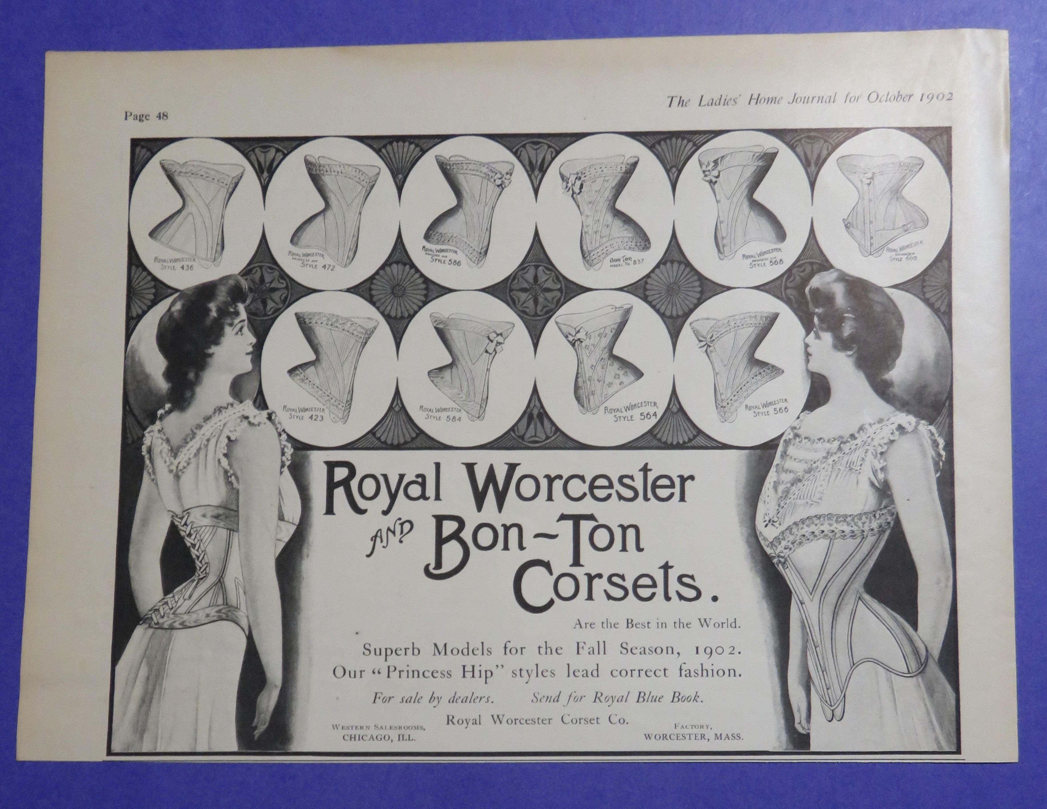 1902 Royal Worcester & Bon Ton Corsets with Women