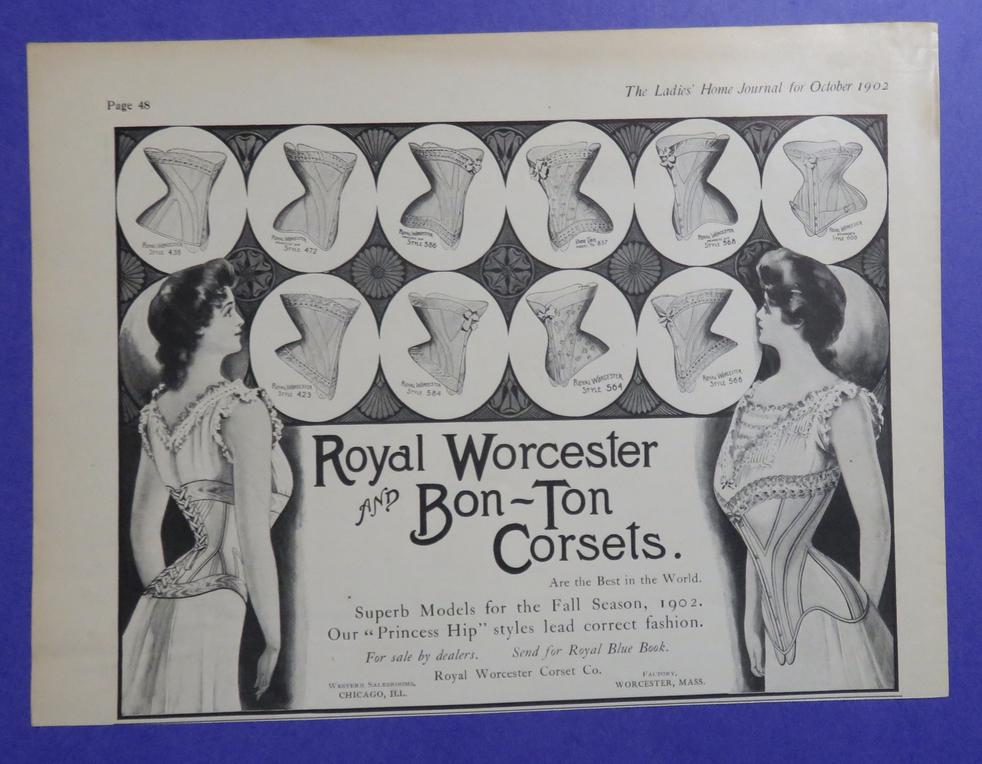 1902 Royal Worcester & Bon Ton Corsets with Women