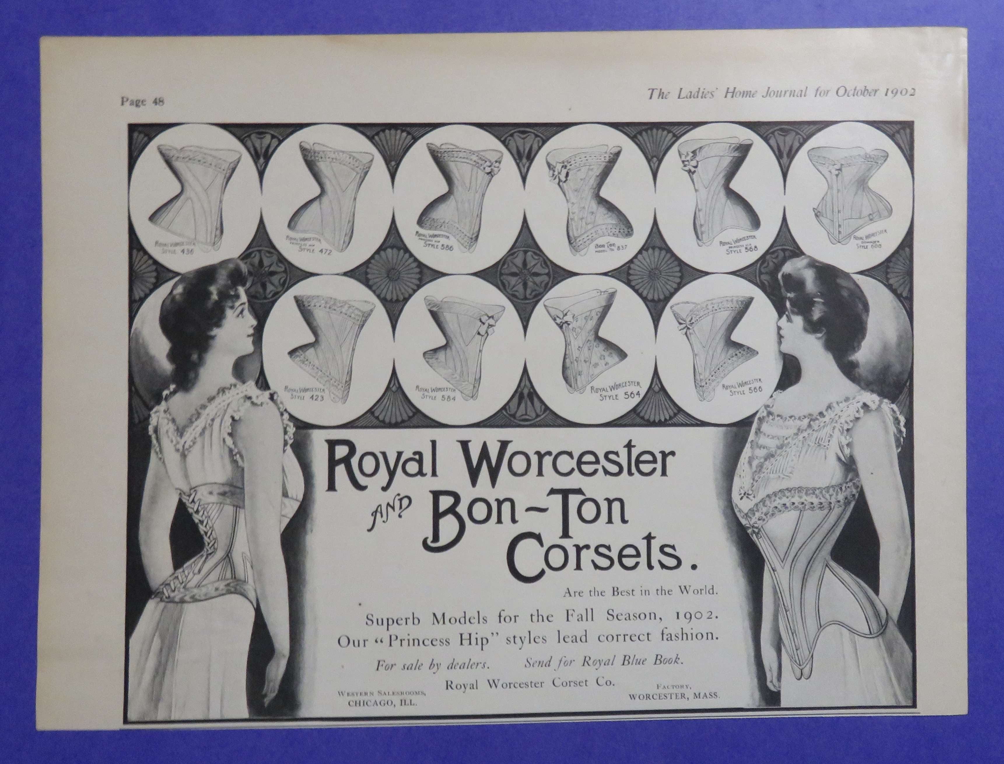 1902 Royal Worcester & Bon Ton Corsets with Women