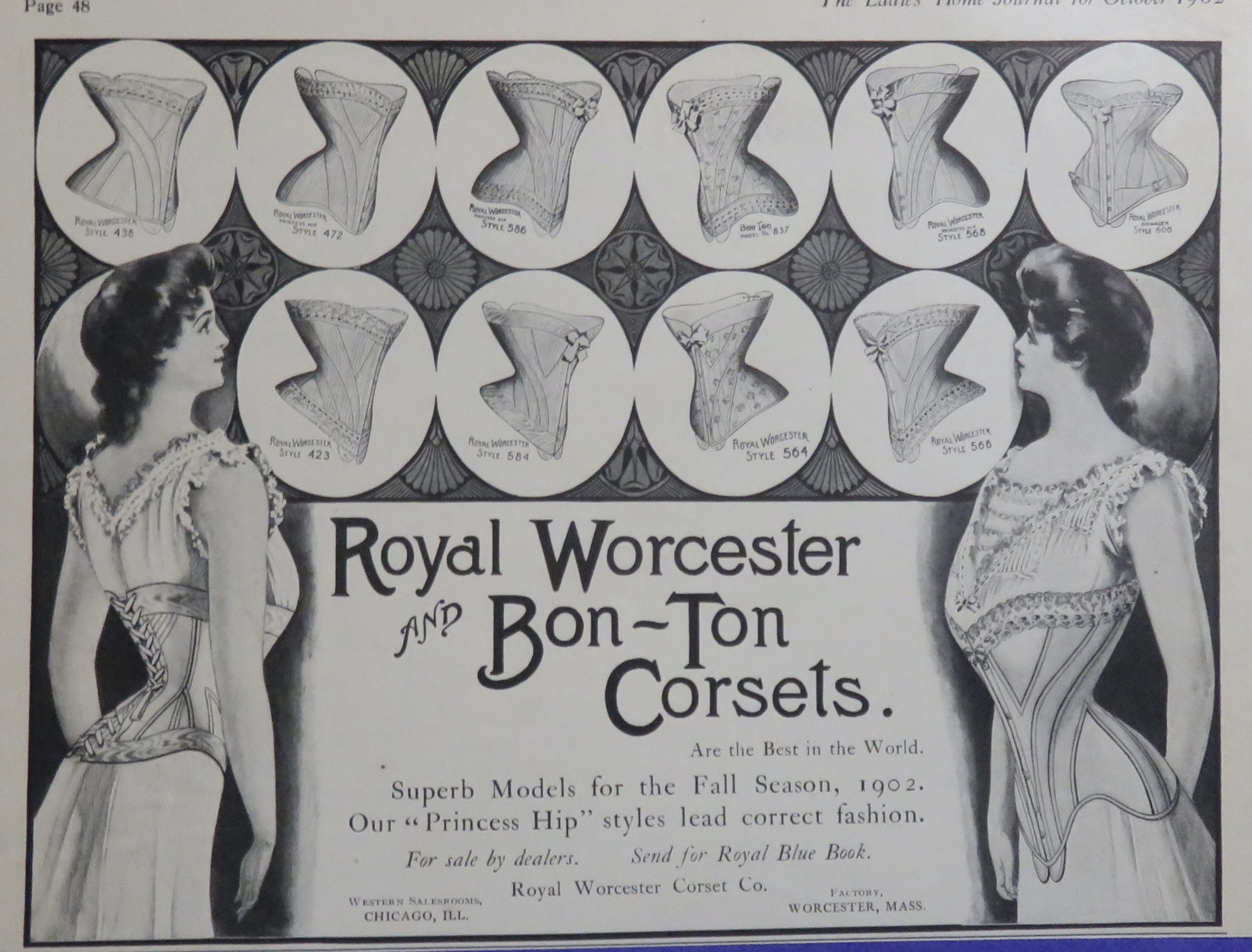 1902 Royal Worcester & Bon Ton Corsets with Women