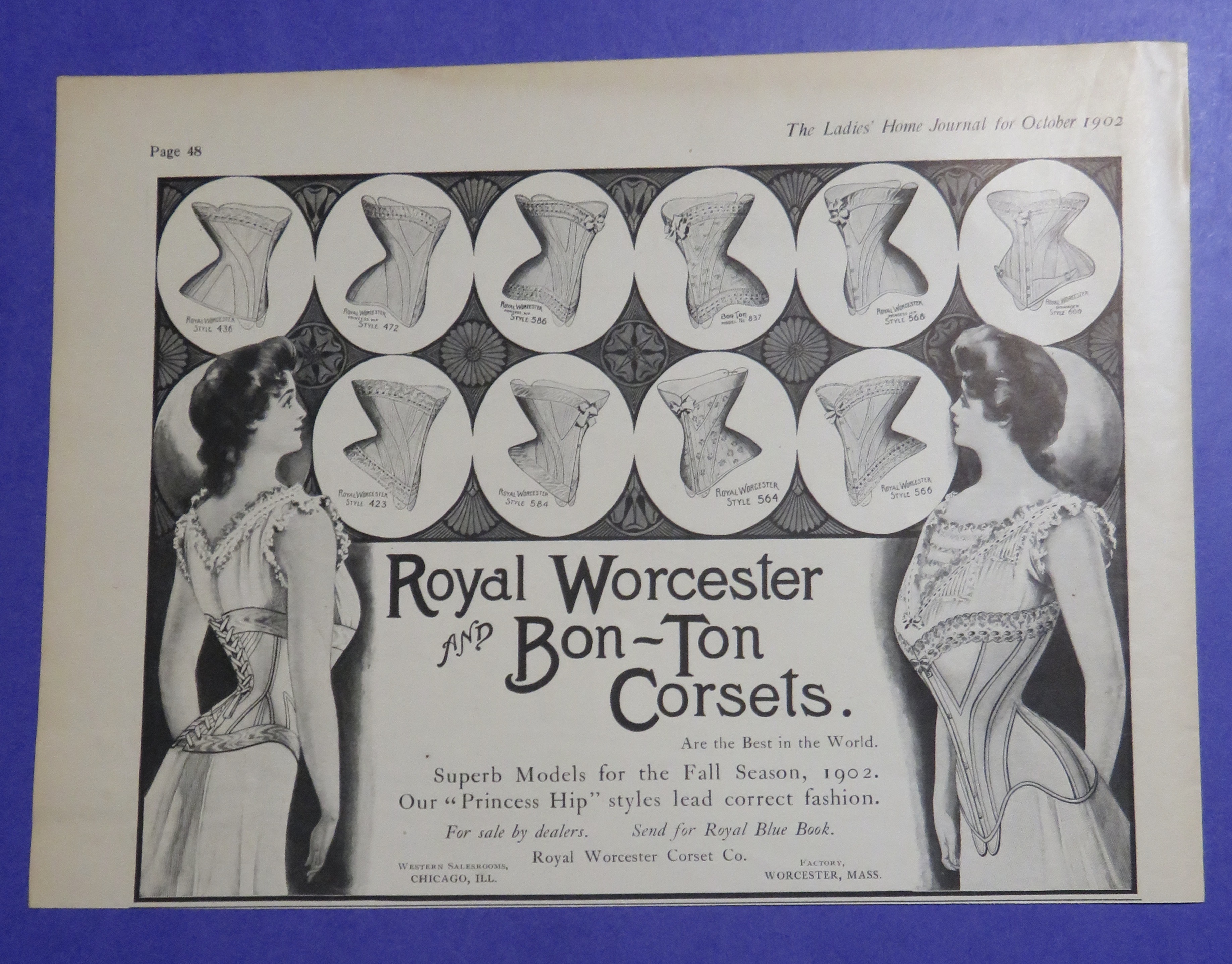 1902 Royal Worcester & Bon Ton Corsets with Women