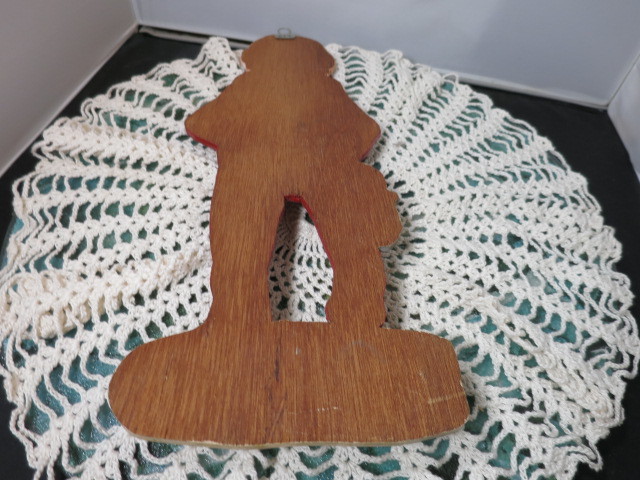Vintage Scroll Cut Santa Claus Grandpa Hook Wall Plaque