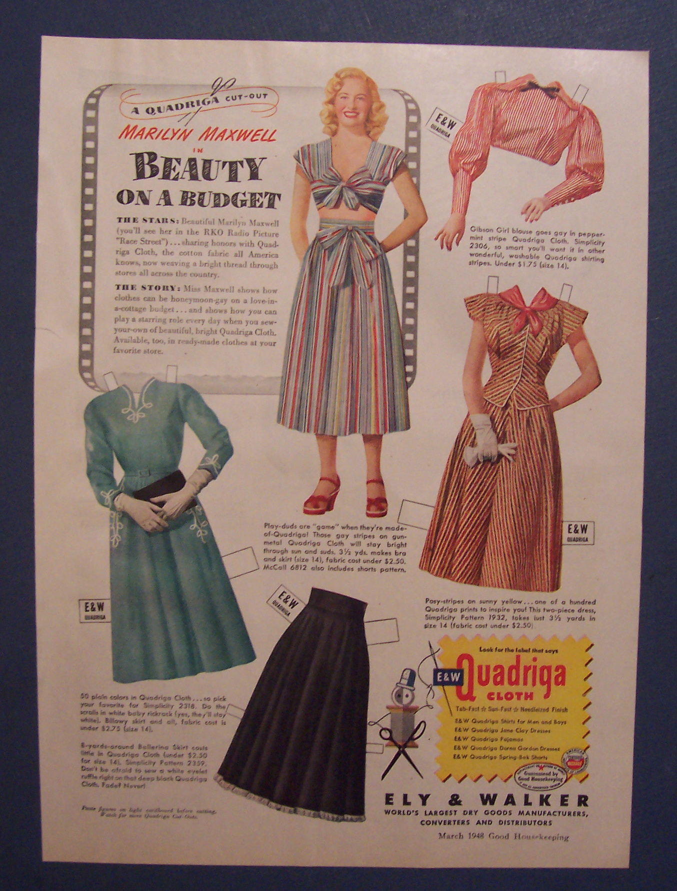 1948 Ely & Walker with Marilyn Maxwell
