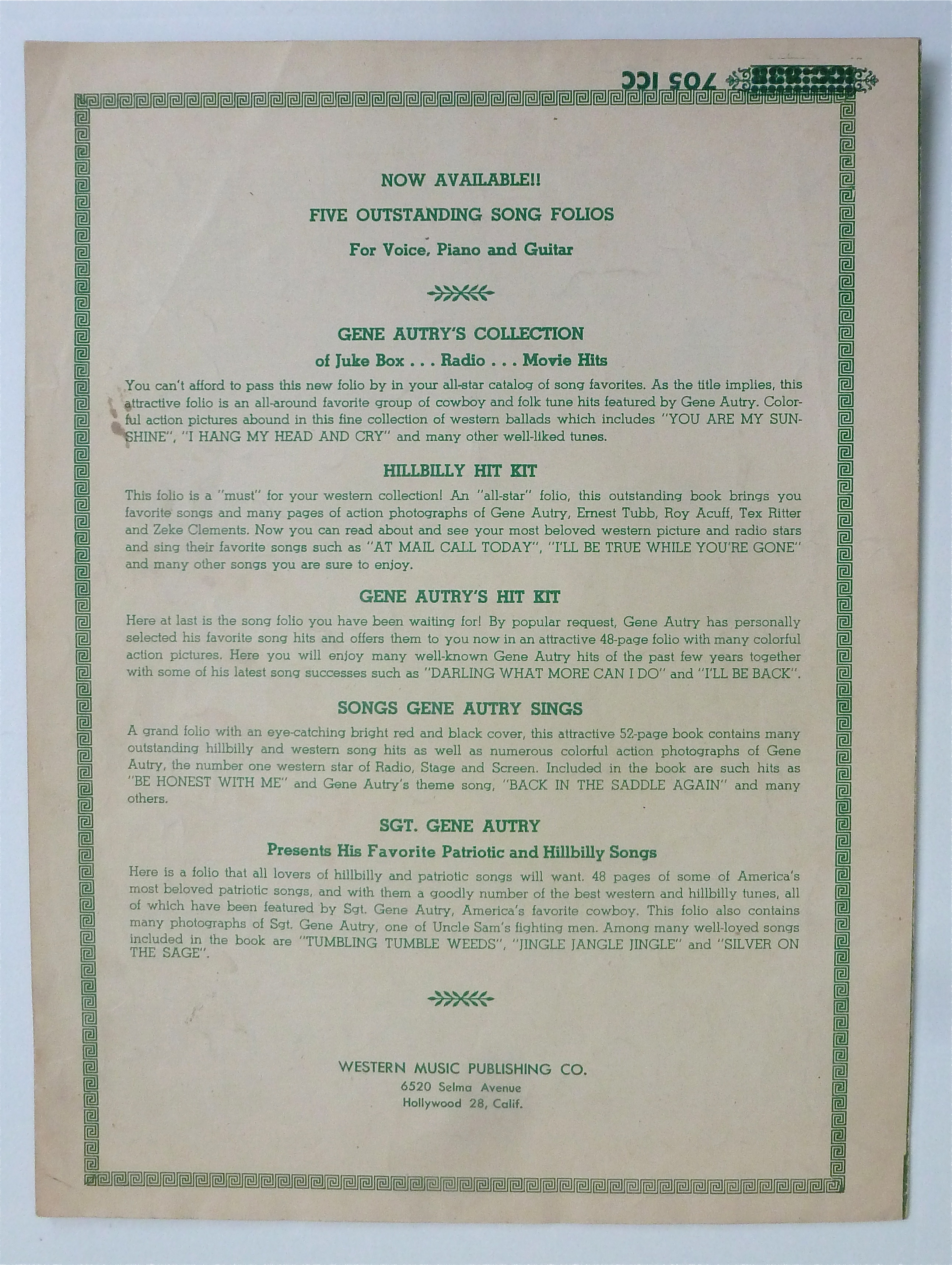 Sheet Music For 1948 Here Comes Santa Claus