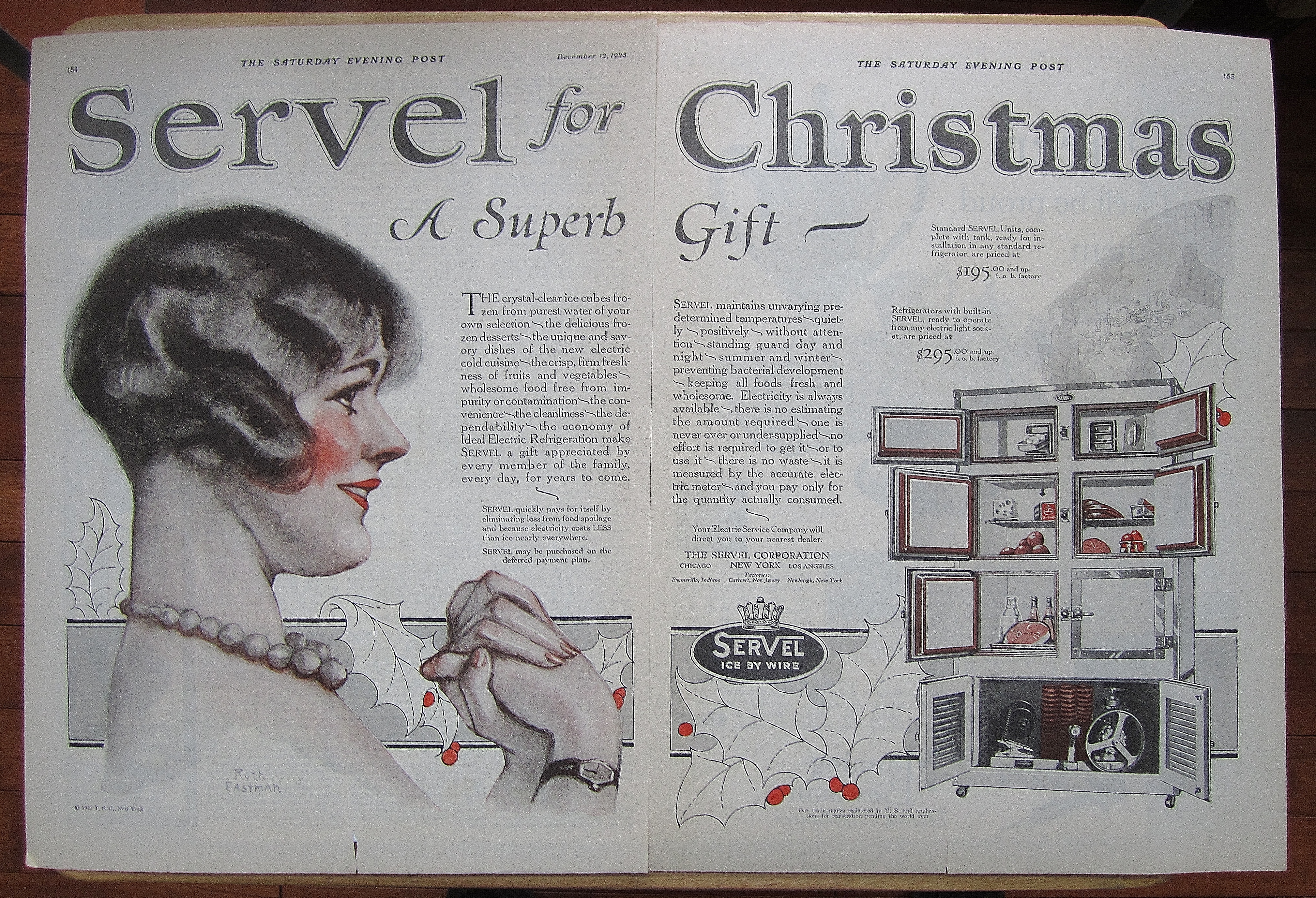 1925 Servel Appliances With Lovely Woman Smiling