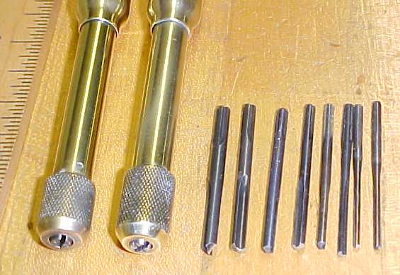 Goodell-Pratt Push Drill (2) Types Brass w/8 Drill Bits