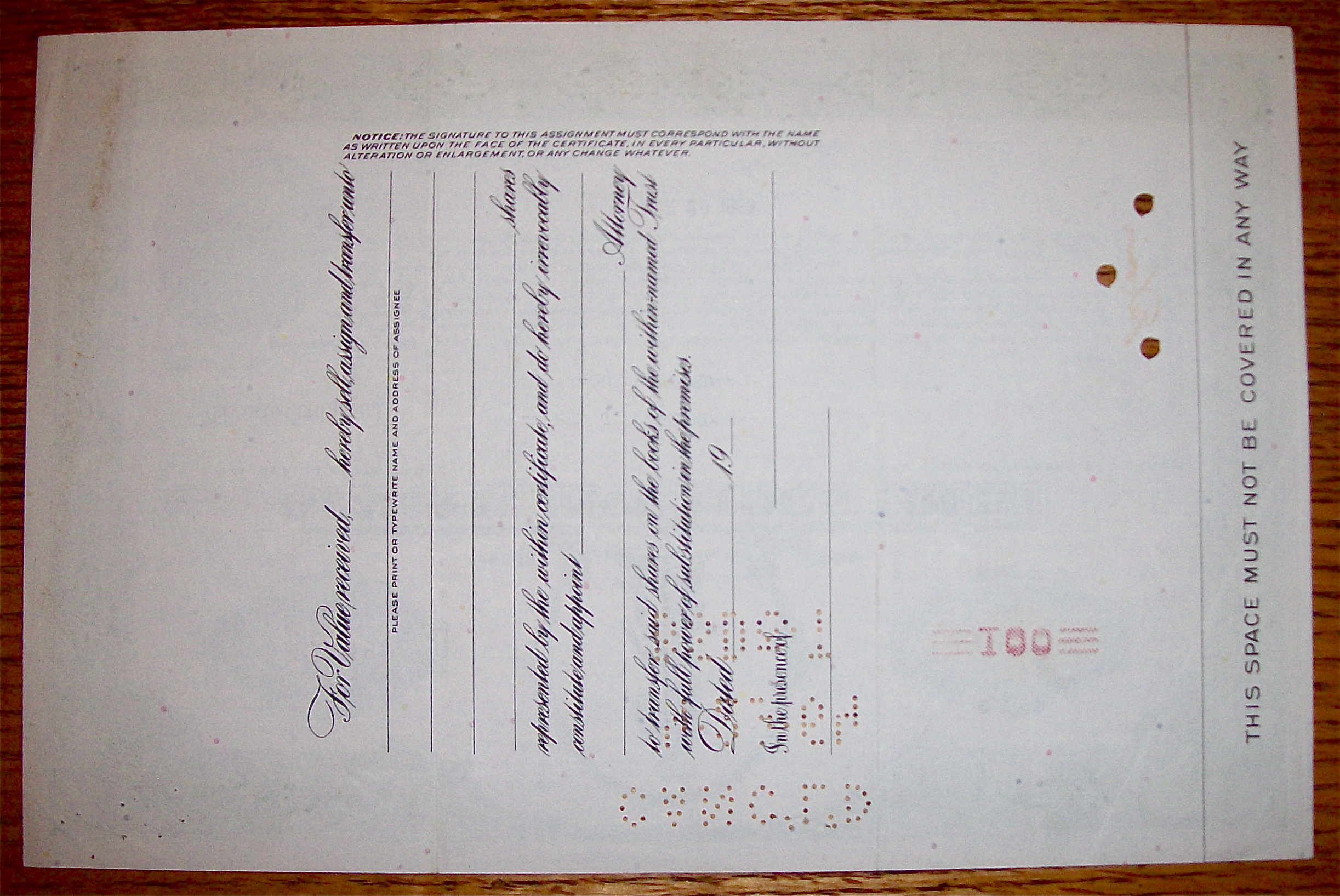1963 General Investors Trust Stock Certificate