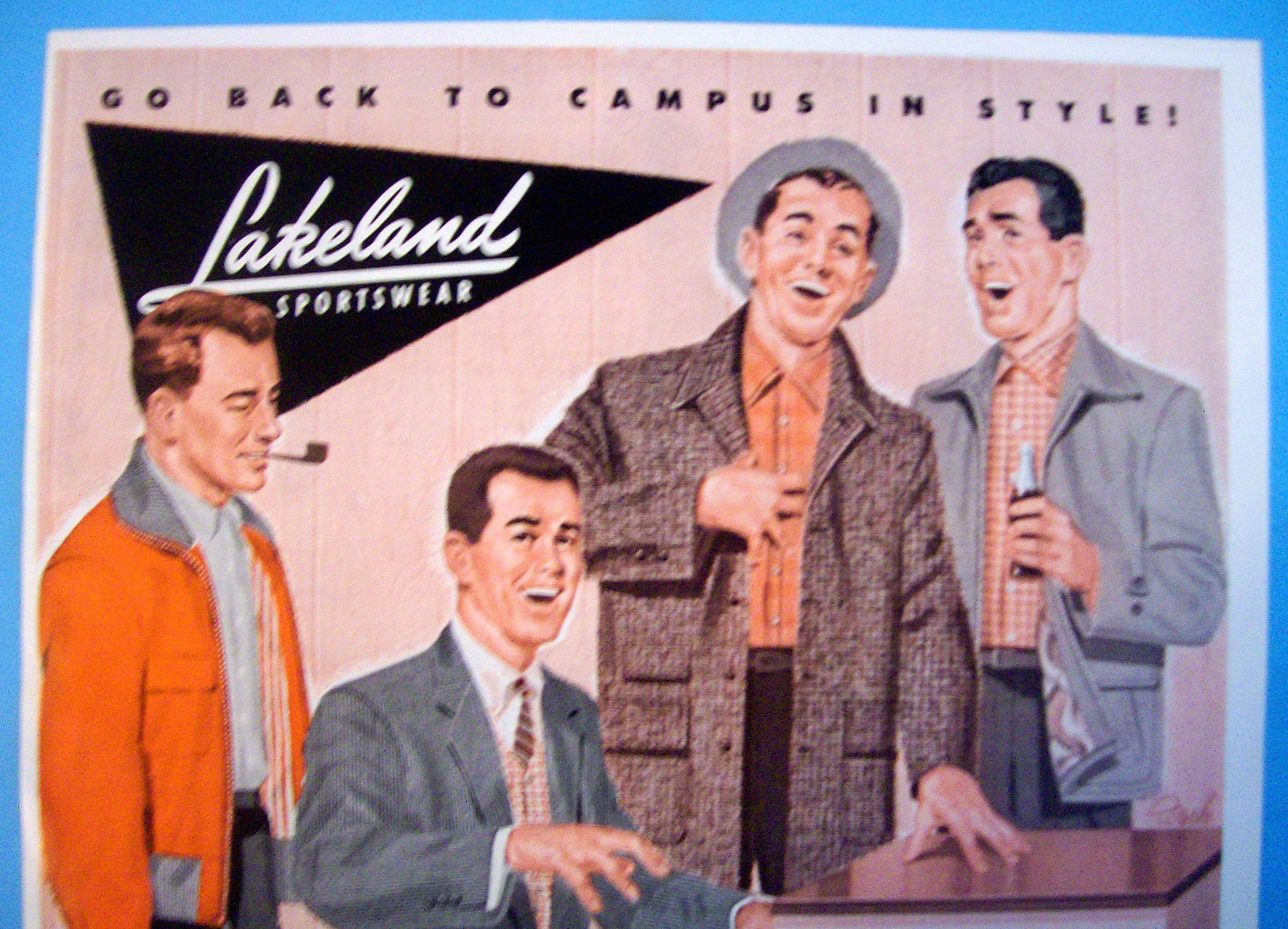 1954 Lakeland Sports Wear With Fashion Fraternity