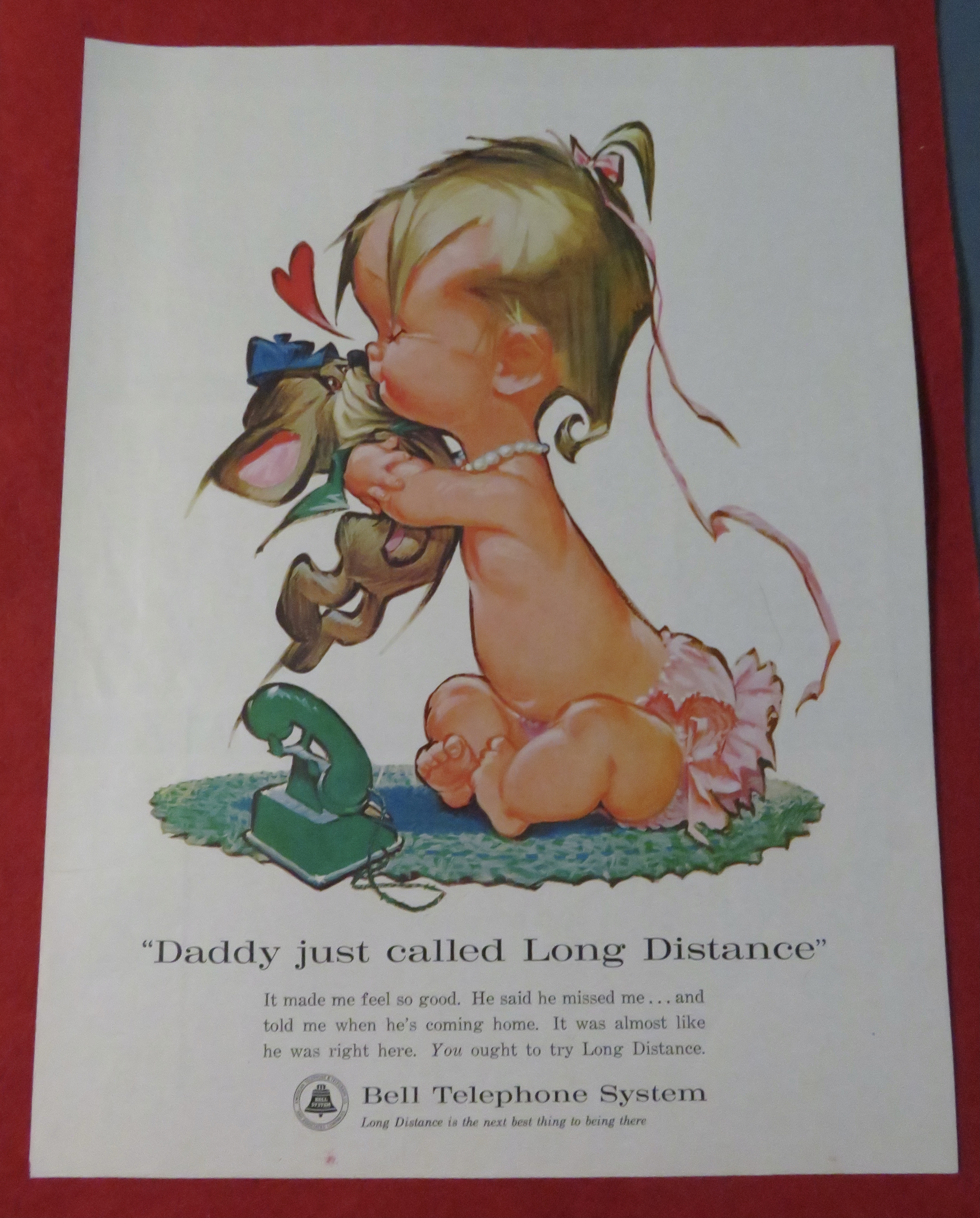 1962 Bell Telephone System with Baby Hugging Bear