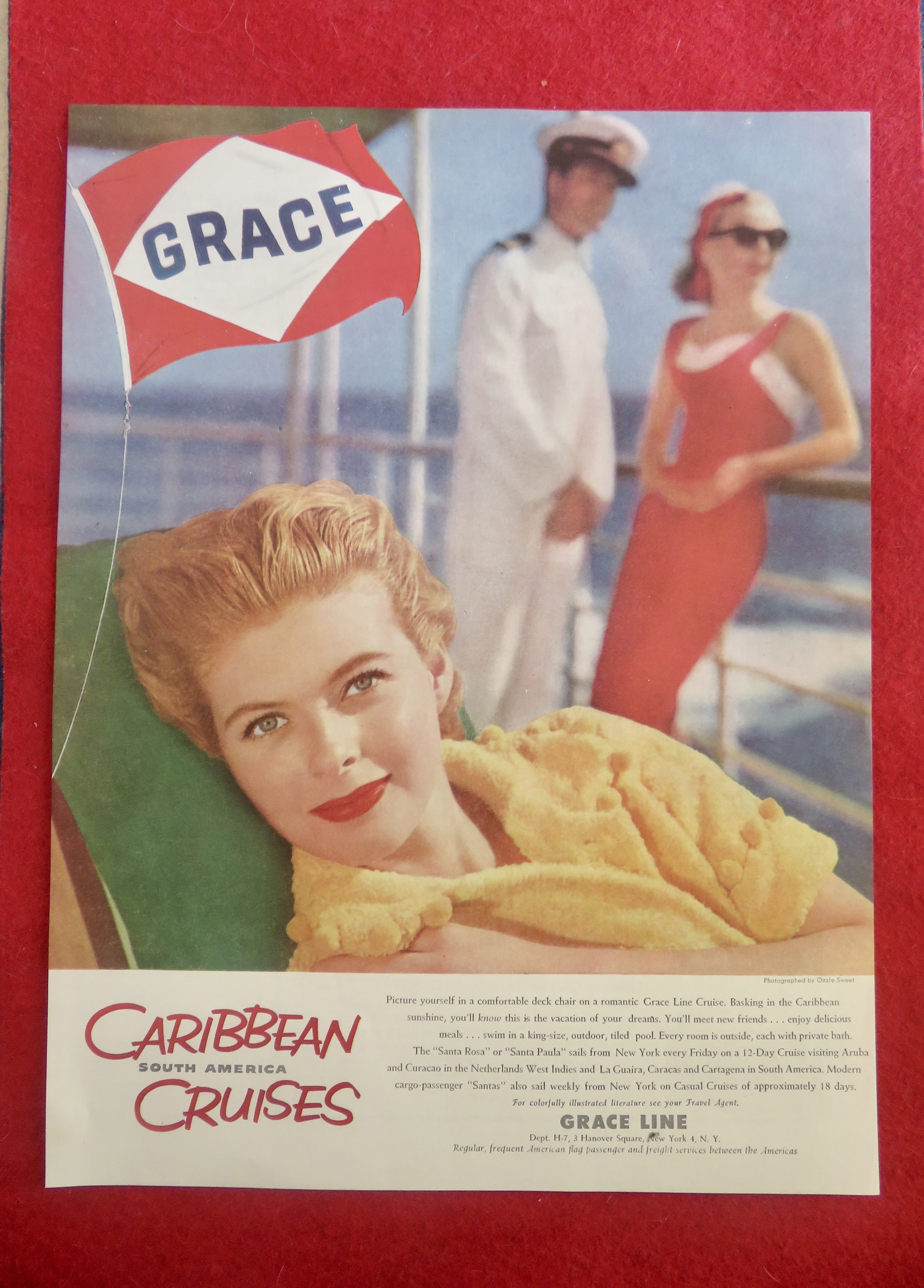 1950's Grace Line with Lovely Woman Smiling