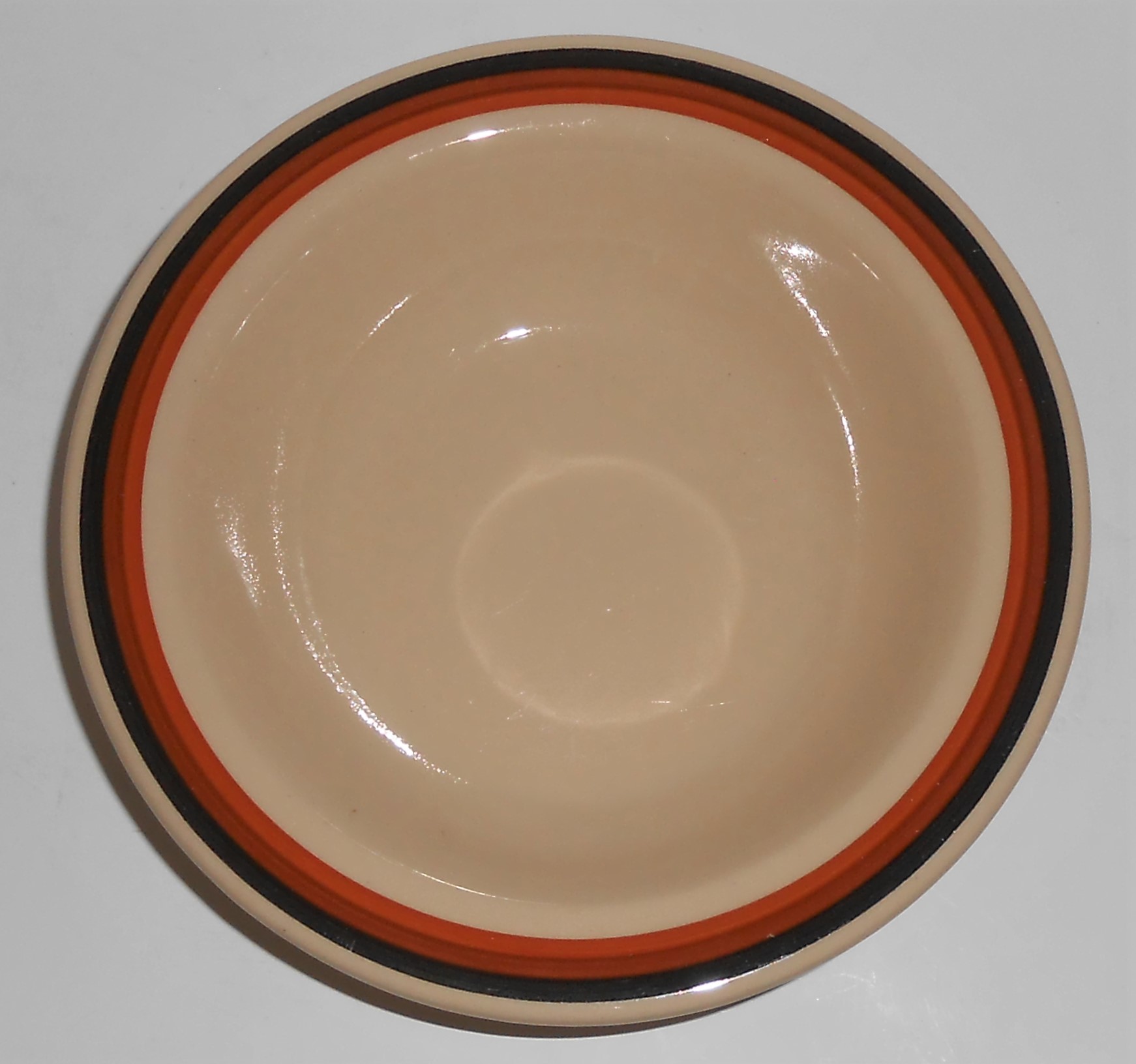 Tepco Restaurant Ware China Orange/Brown/Black Bands Ce