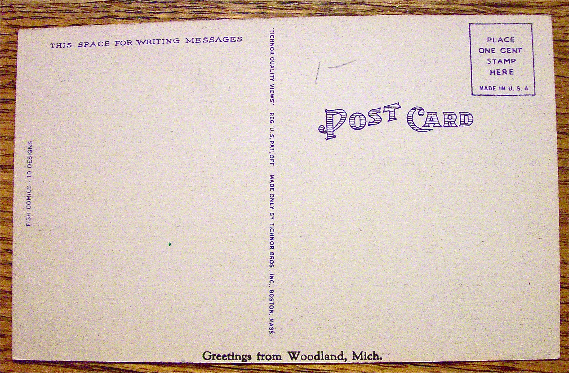 Man Fishing And Other Man Holding Fish Postcard
