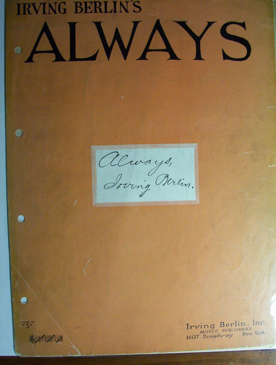 Sheet Music For 1925 Irving Berlin's Always