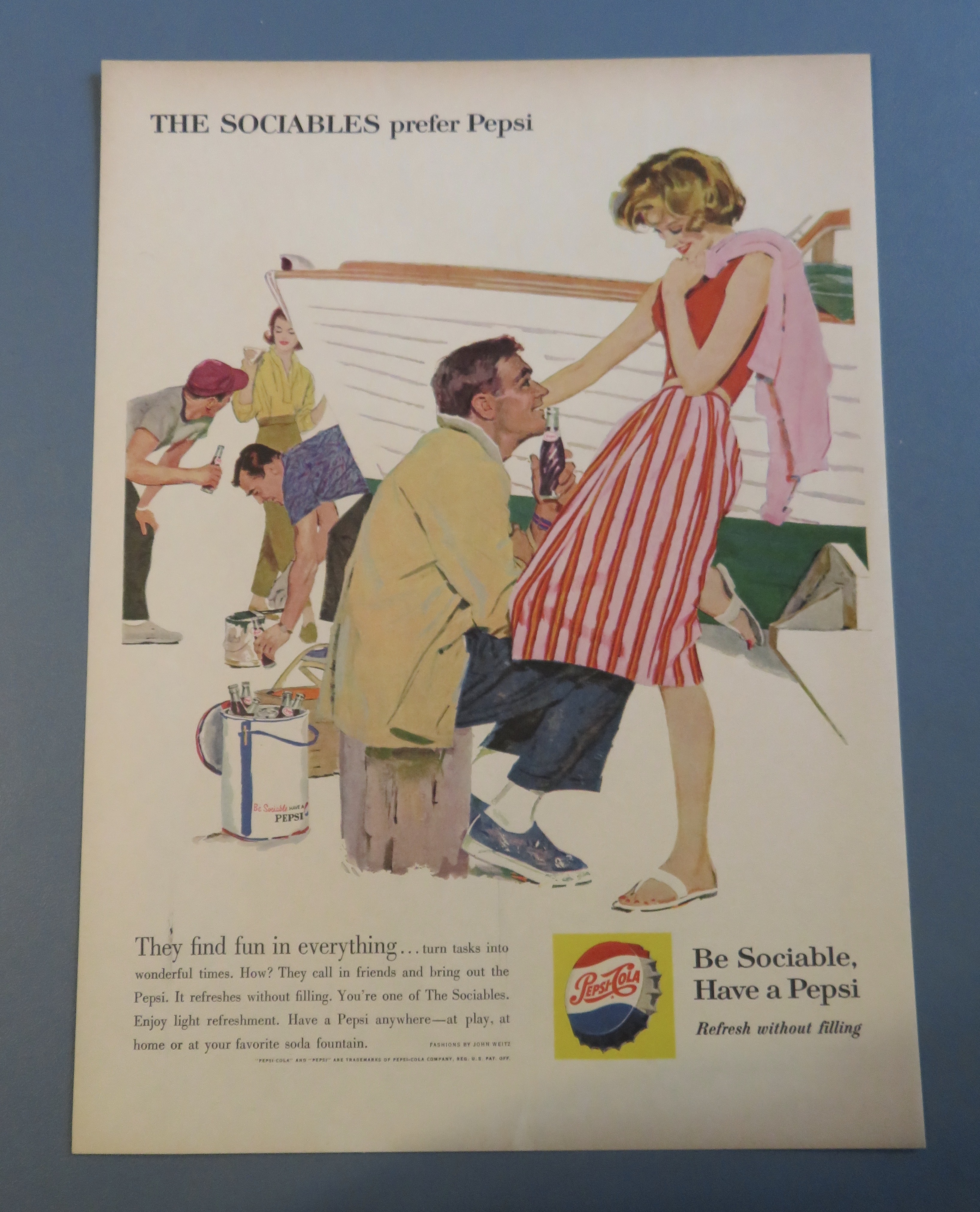 1960 Pepsi Cola (Pepsi) with Man & Woman Talking