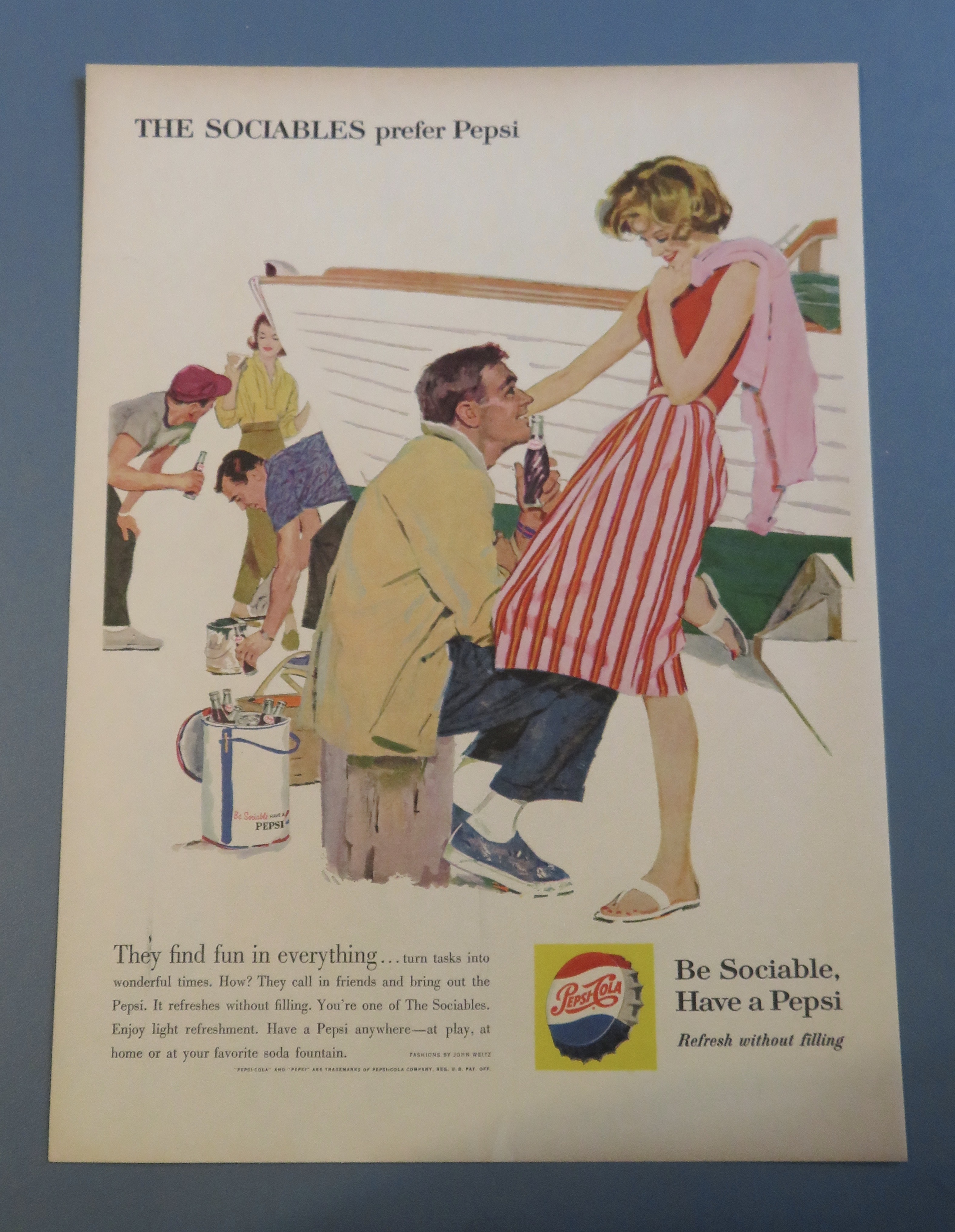 1960 Pepsi Cola (Pepsi) with Man & Woman Talking