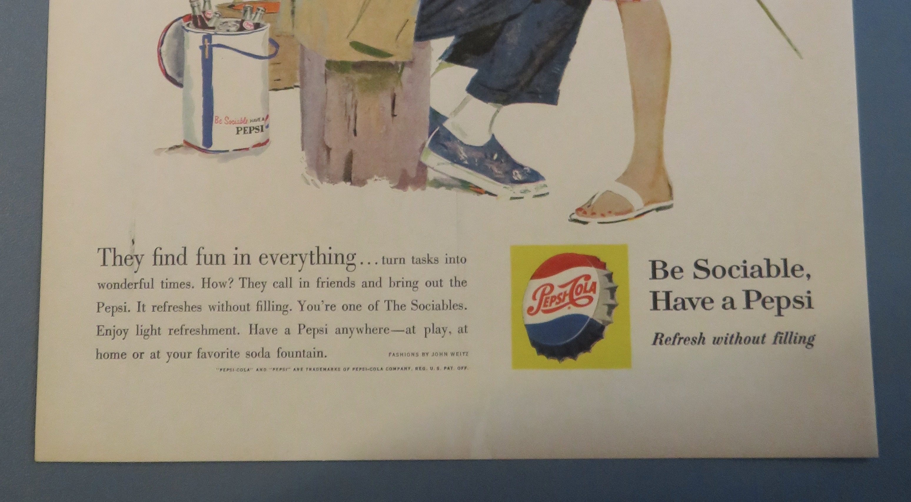 1960 Pepsi Cola (Pepsi) with Man & Woman Talking