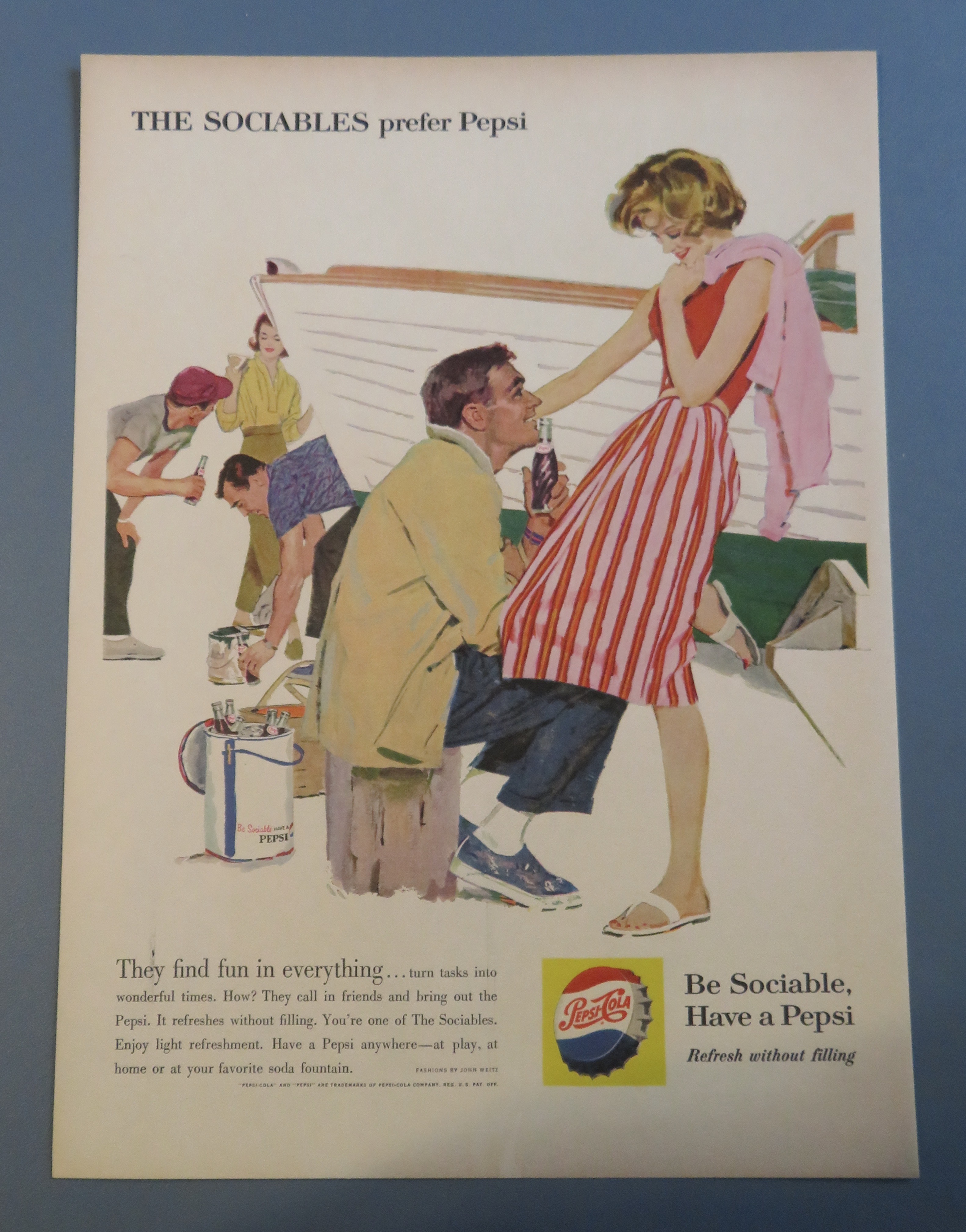 1960 Pepsi Cola (Pepsi) with Man & Woman Talking