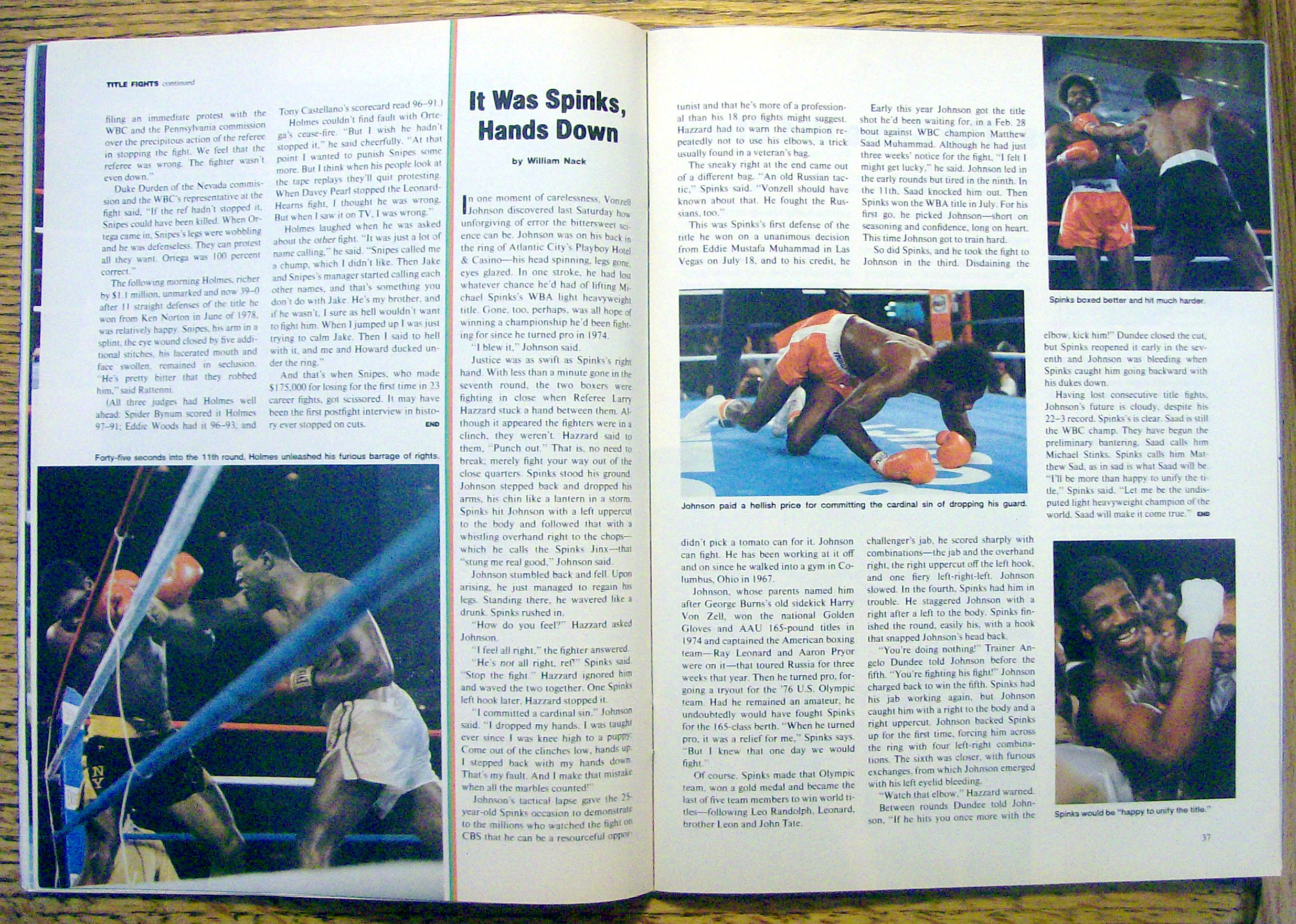 Sports Illustrated Magazine-Nov 16, 1981-Larry Holmes