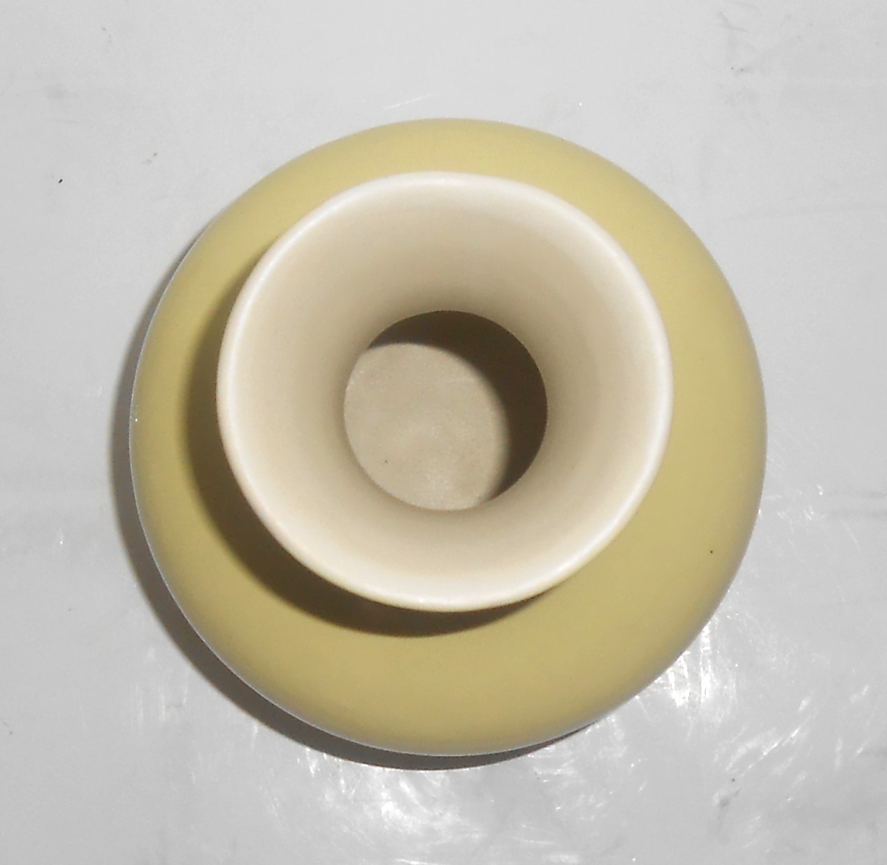 Coors Art Pottery Gloss Yellow/Matte White Cripple Cree