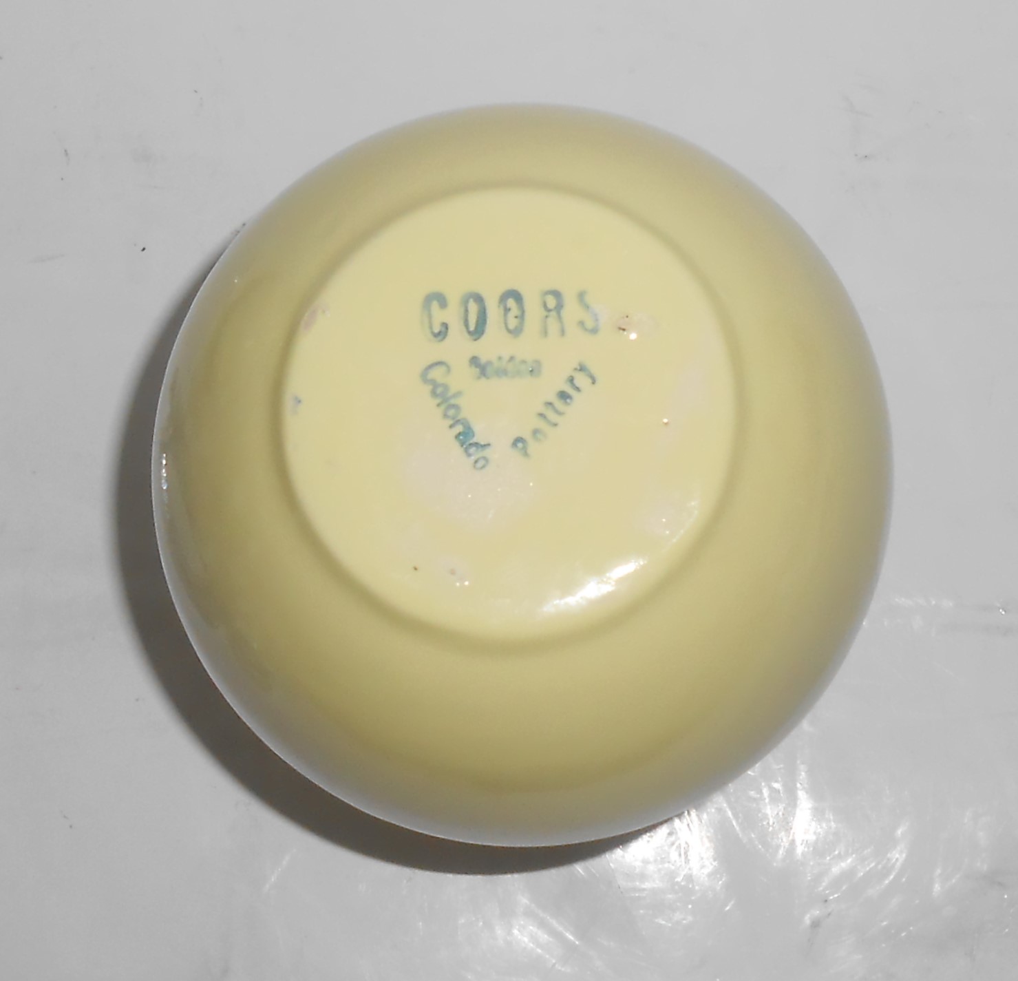 Coors Art Pottery Gloss Yellow/Matte White Cripple Cree