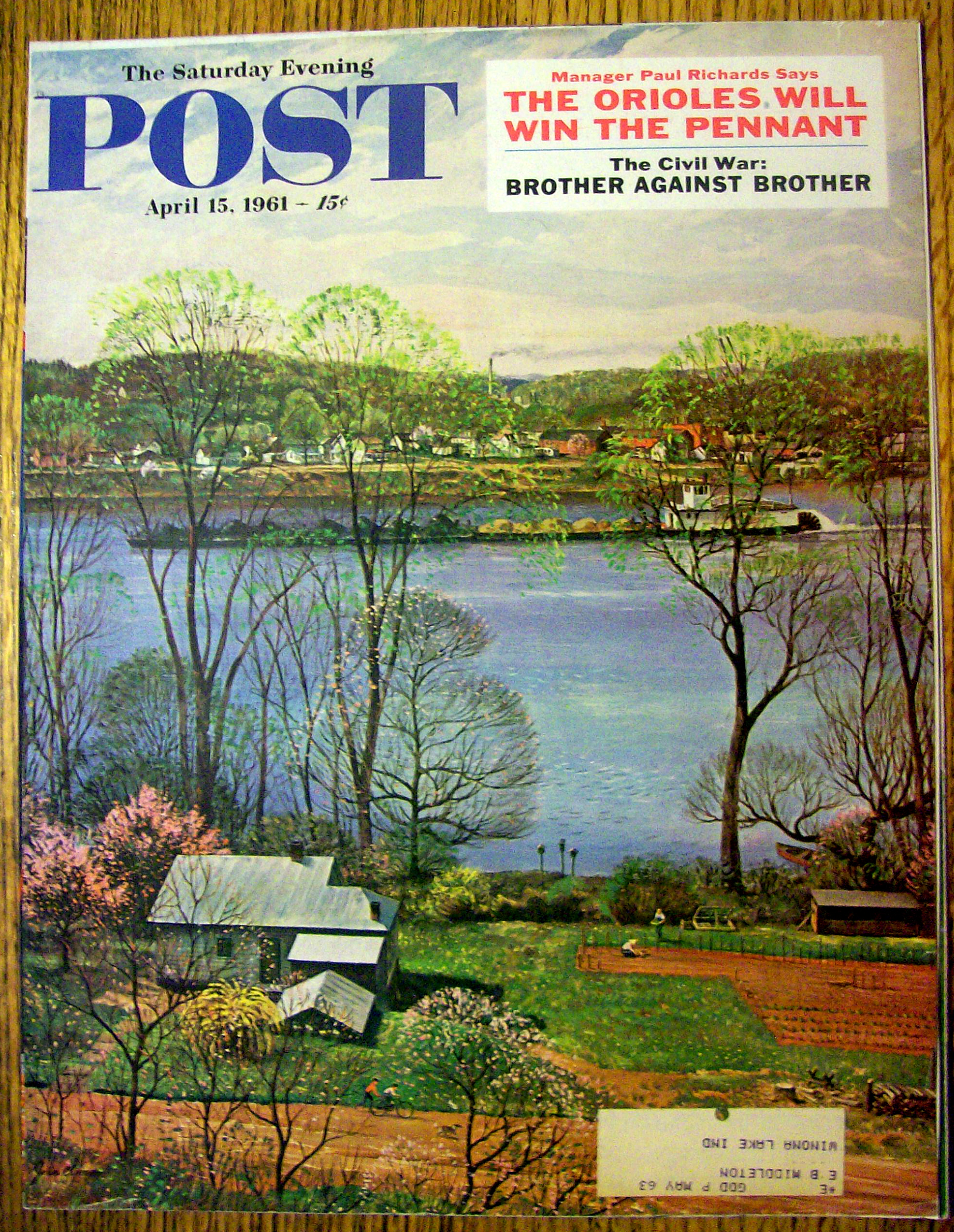 Saturday Evening Post Cover By Clymer-April 15, 1961
