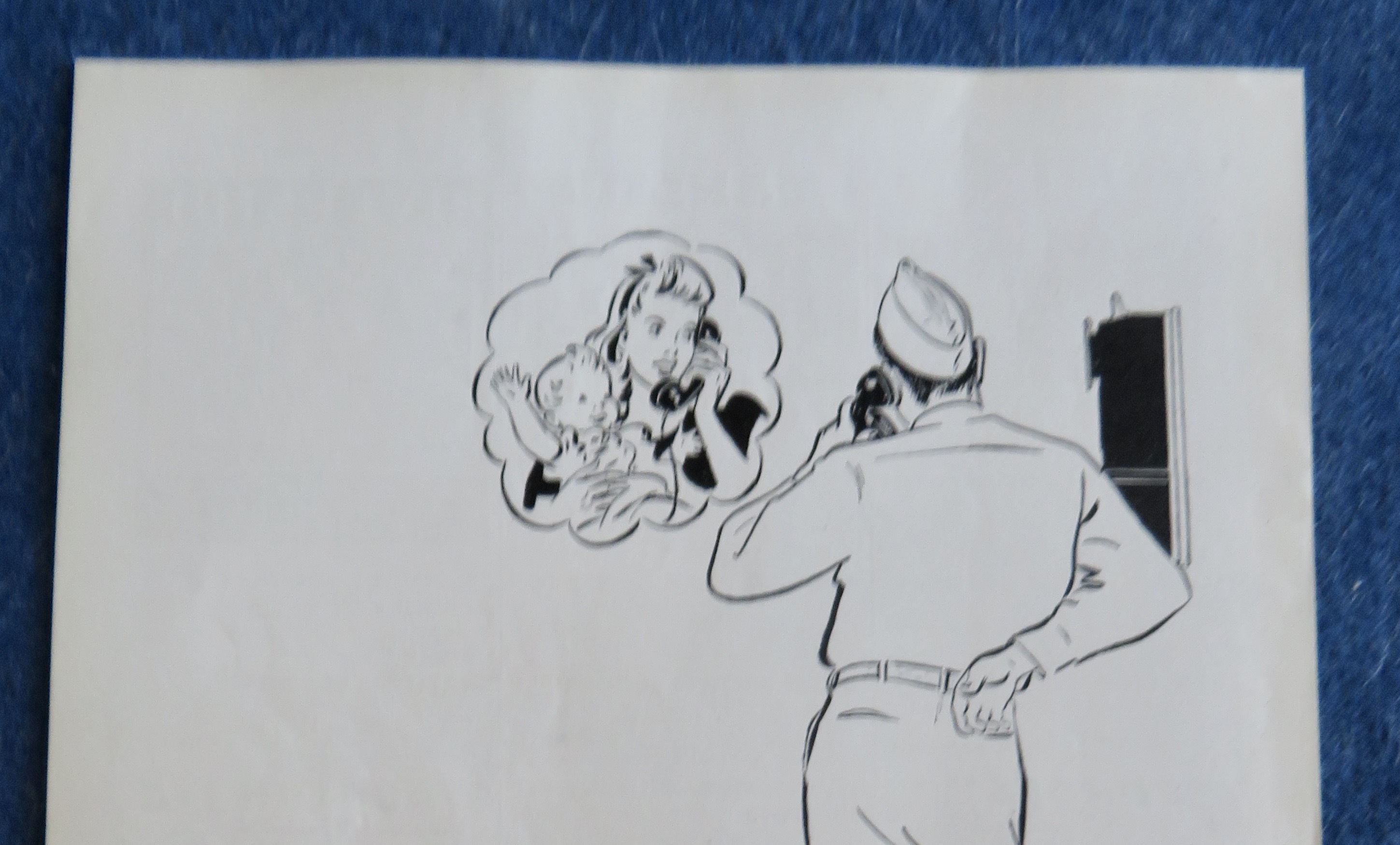 1944 Bell Telephone System with Soldier Talking to Wife
