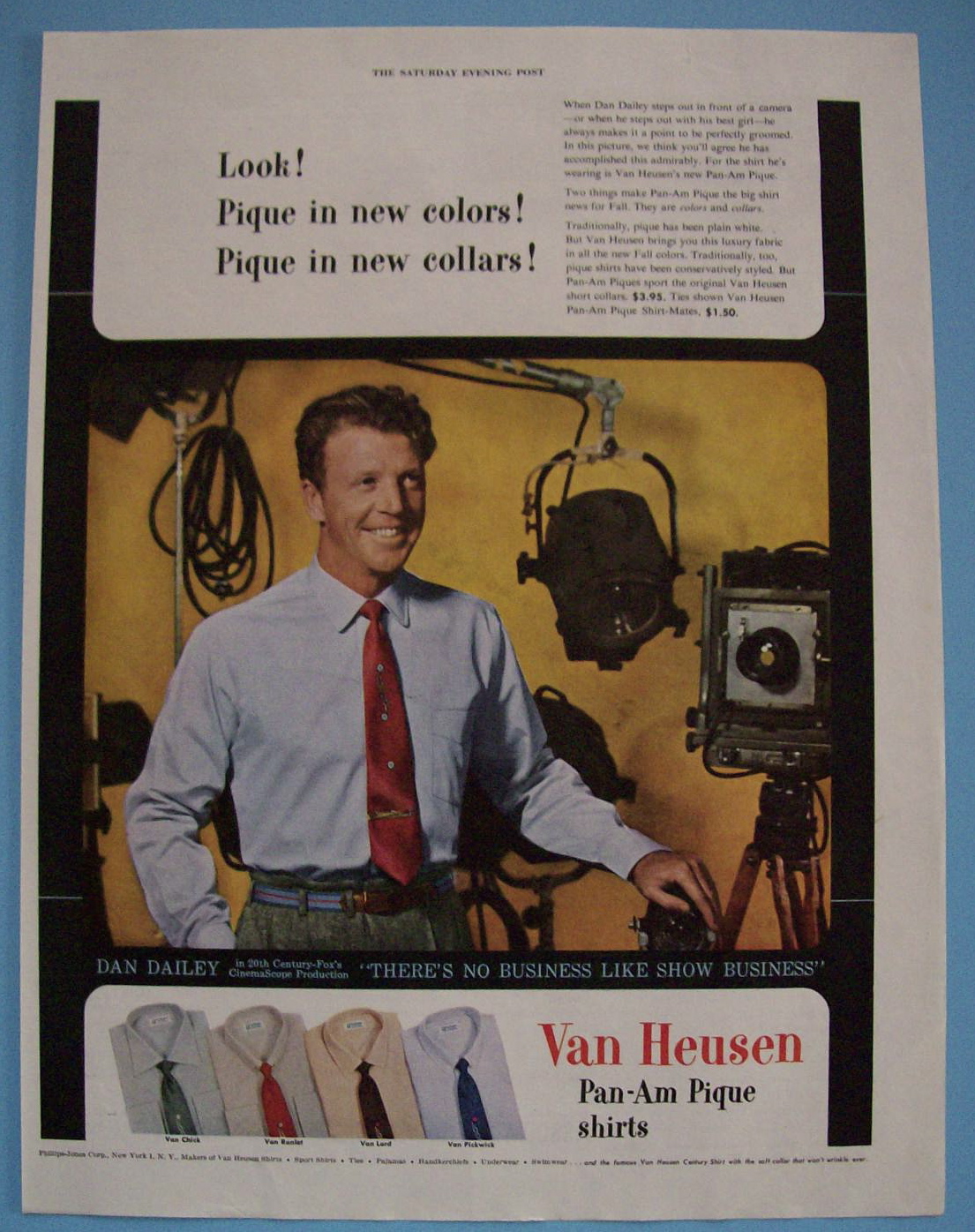 Vintage Ad: 1953 Van Heusen Shirts with Dan Dailey
