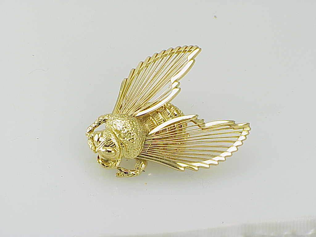 Bumble Bee Or Flying Insect Bug Brooch Signed Monet