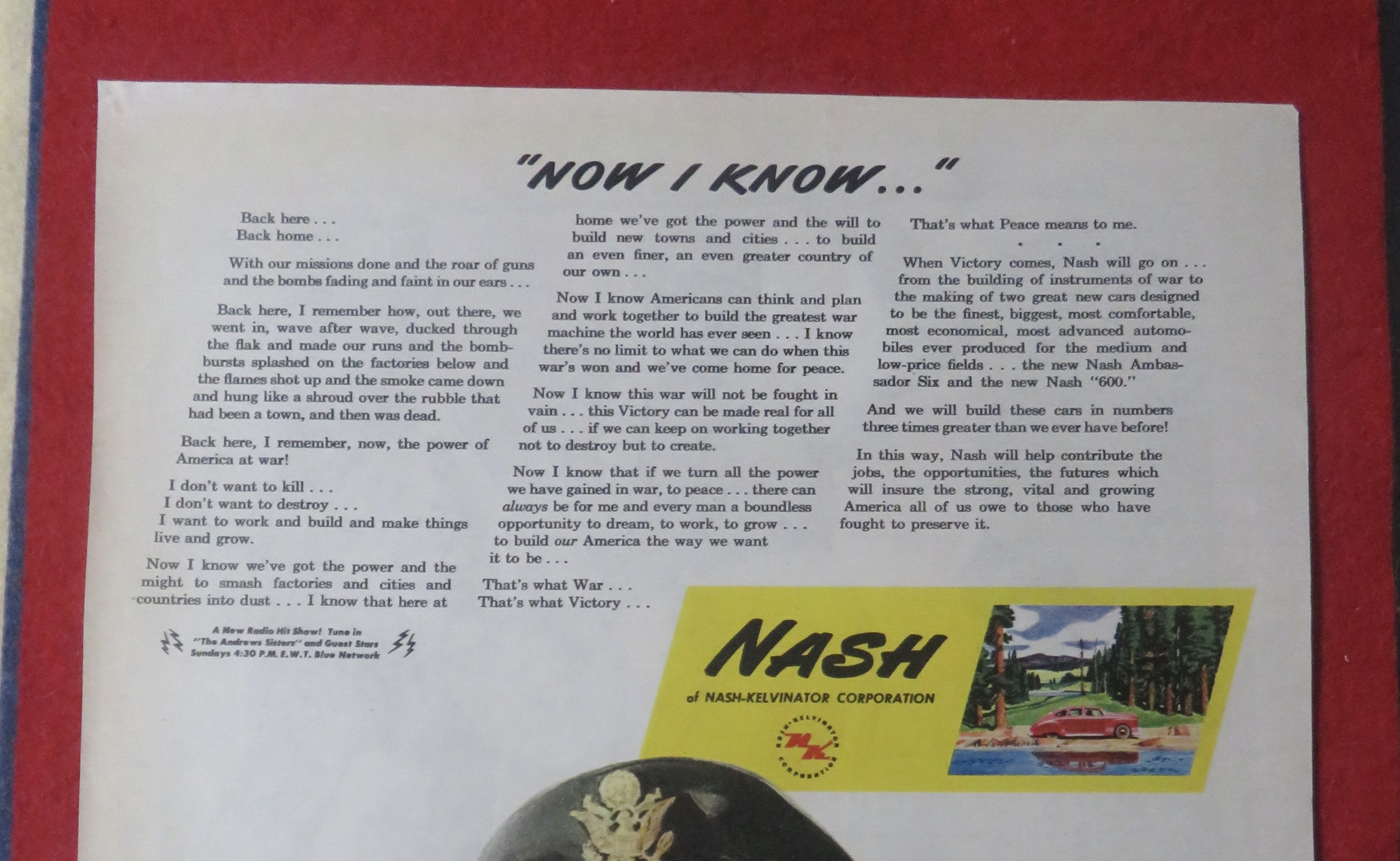 1948 Nash-Kelvinator Corporation with Soldier