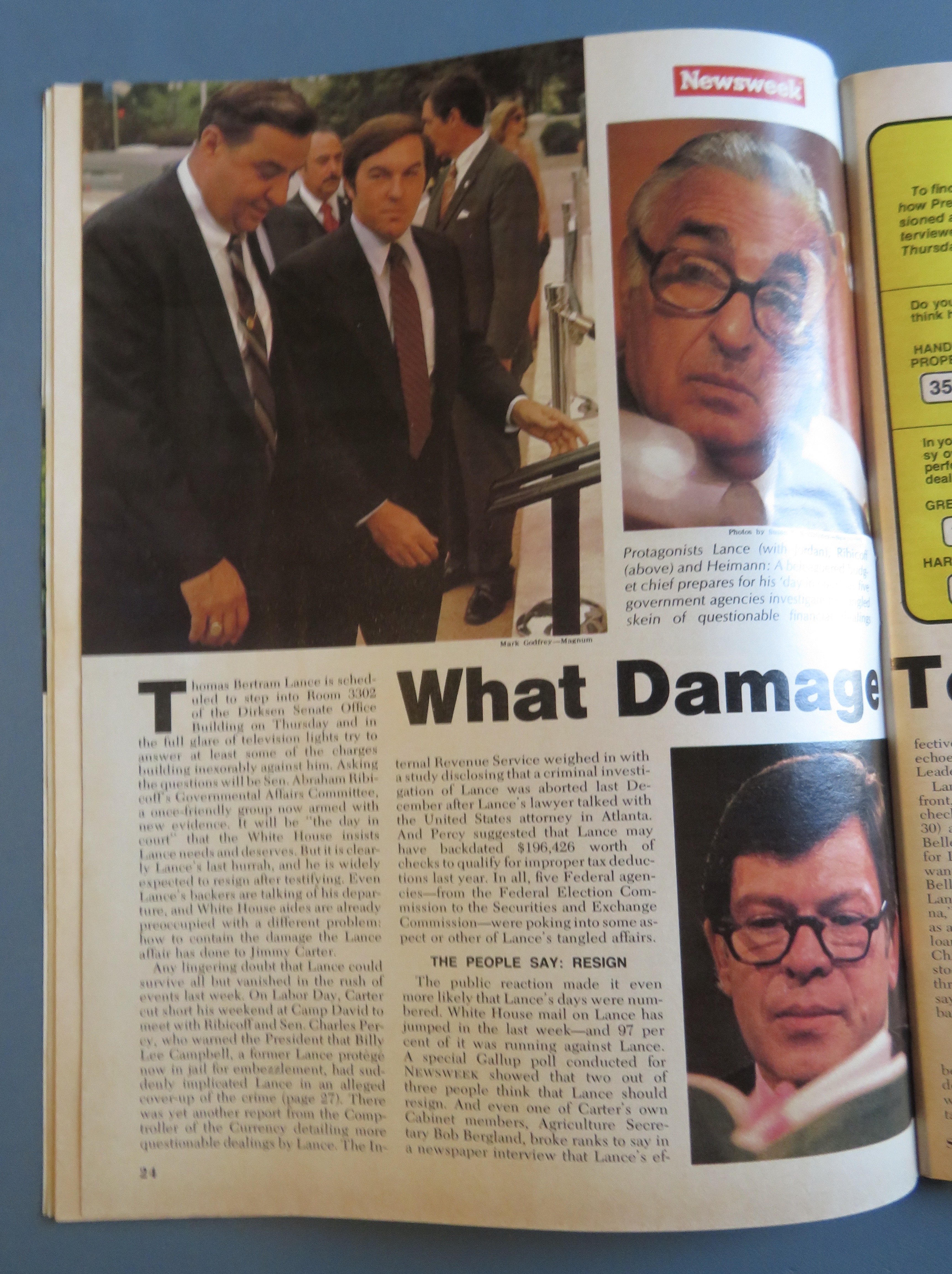 Newsweek Magazine September 19, 1977 The Lance Affair
