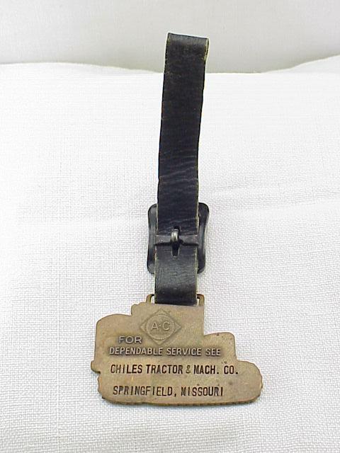 Vintage Allis-Chalmers Missouri Tractor Large Machinery Watch Fob