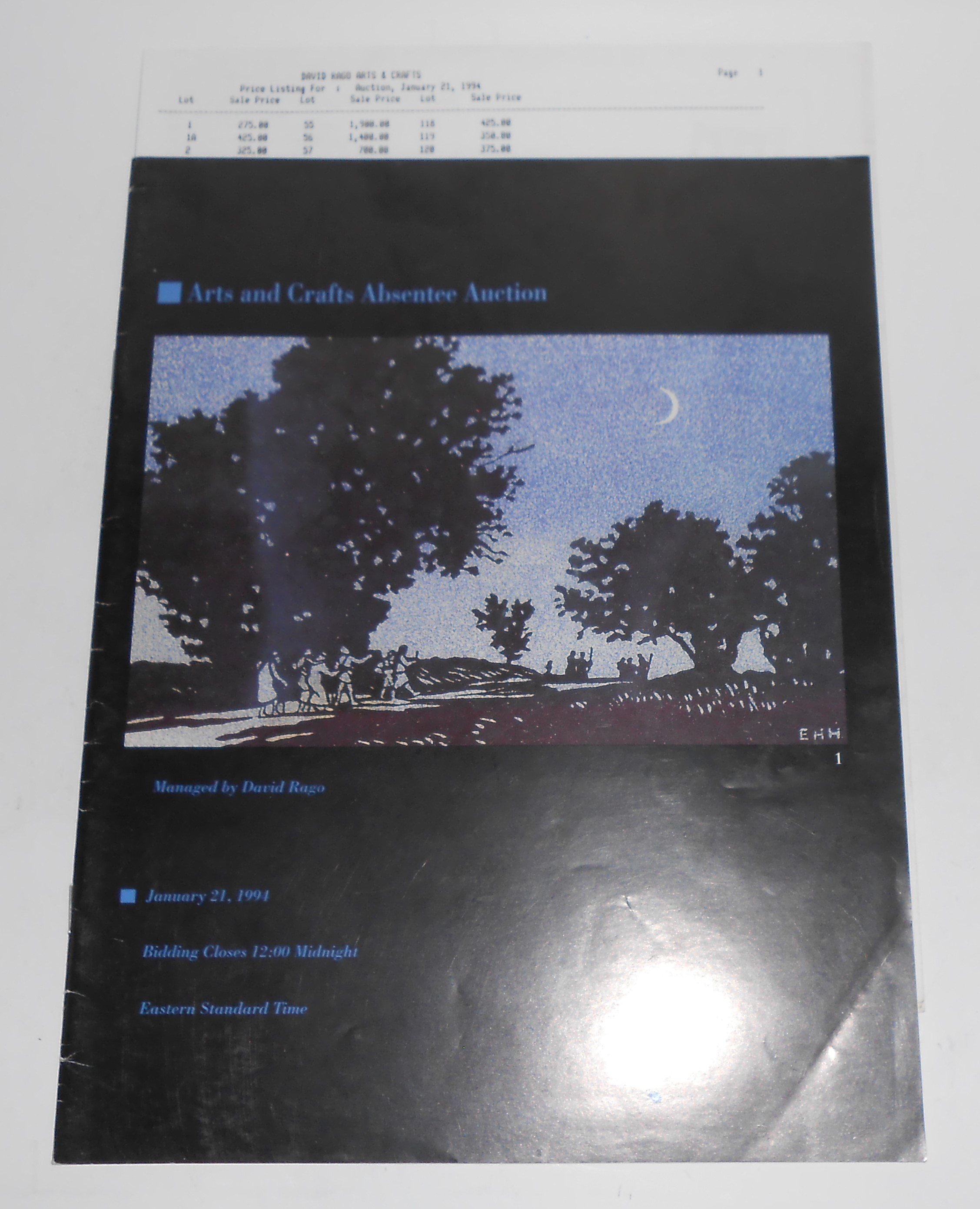 David Rago January 21, 1994 Arts & Crafts Auction New Y
