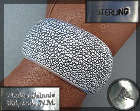 Orville Tsinnie Sterling Silver Cuff  Bracelet Navajo