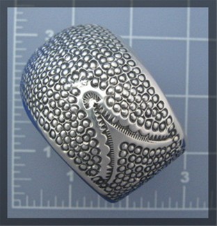Orville Tsinnie Sterling Silver Cuff  Bracelet Navajo