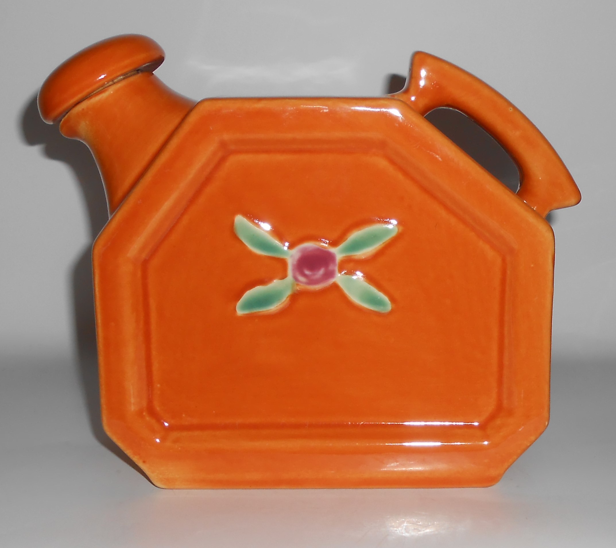 Coors Pottery Rosebud Orange Water Server w/Cap