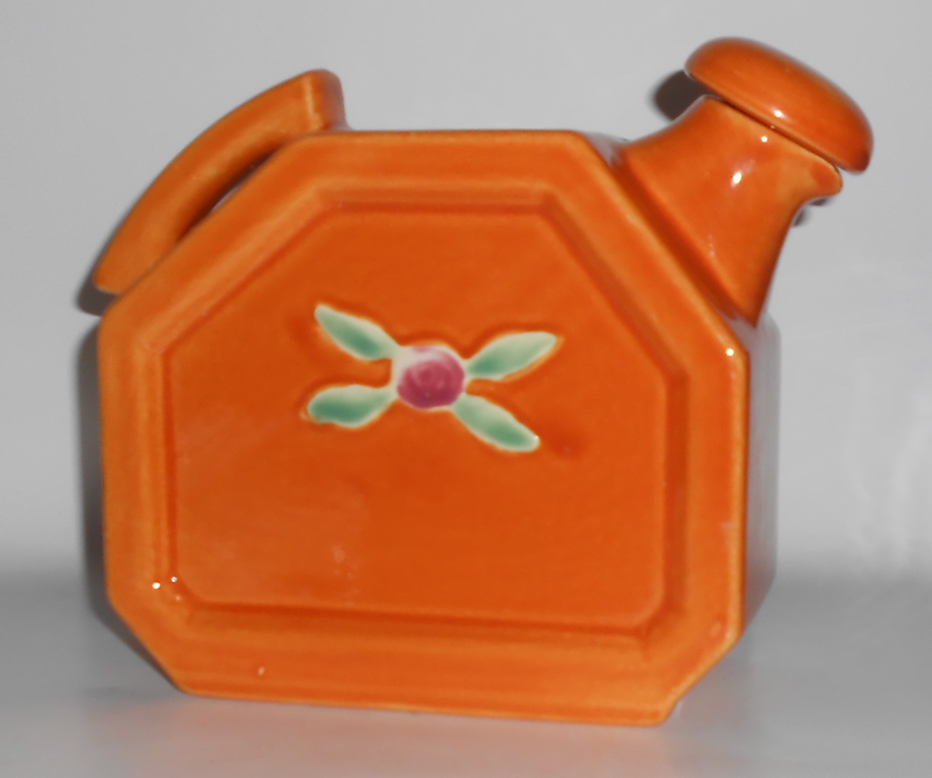 Coors Pottery Rosebud Orange Water Server w/Cap