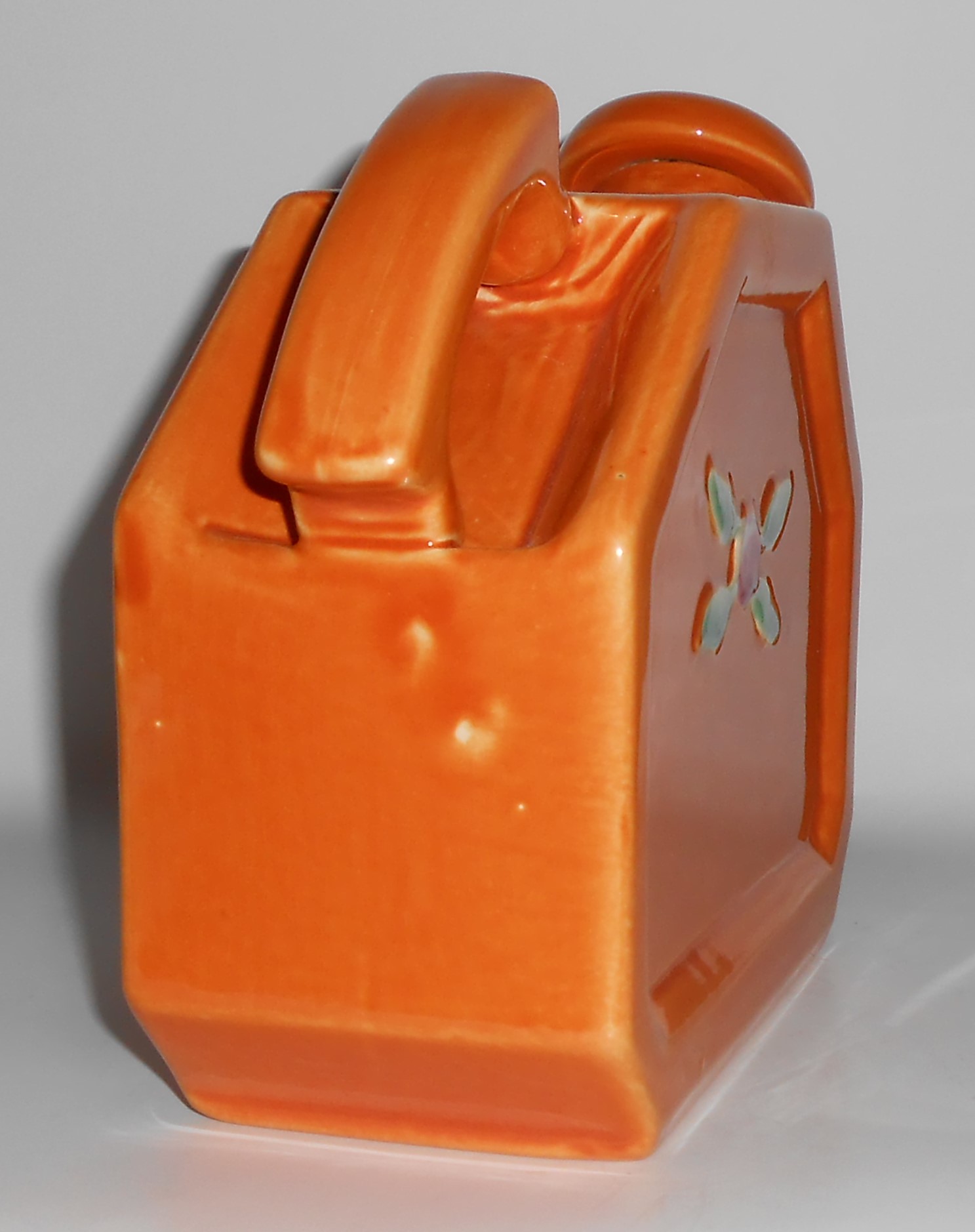 Coors Pottery Rosebud Orange Water Server w/Cap