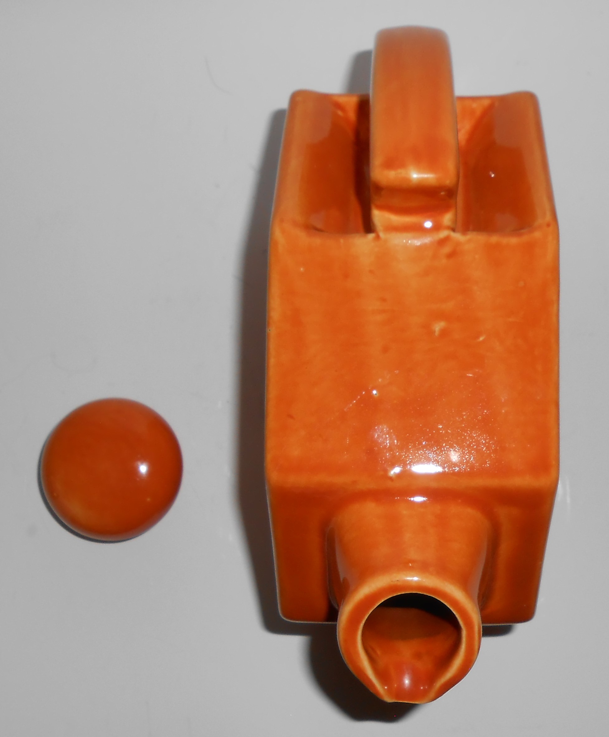Coors Pottery Rosebud Orange Water Server w/Cap