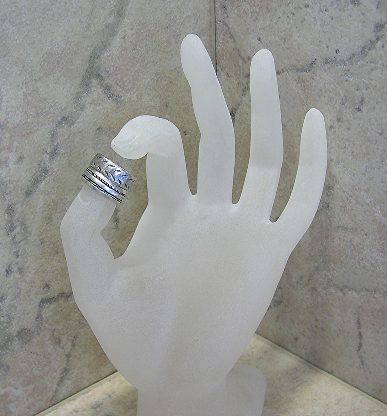 2 Sterling Silver Band Rings Size 6 . . . .