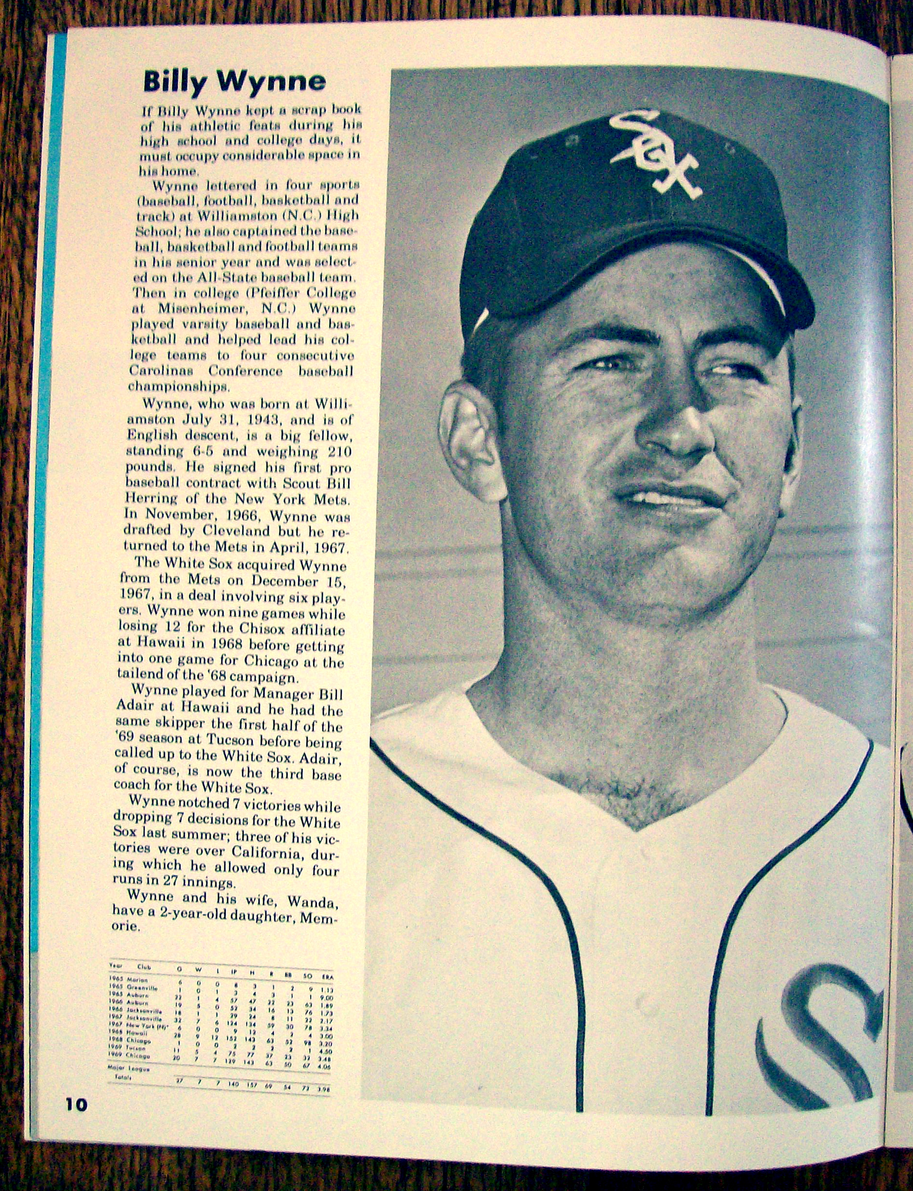Chicago White Sox Official Yearbook 1970