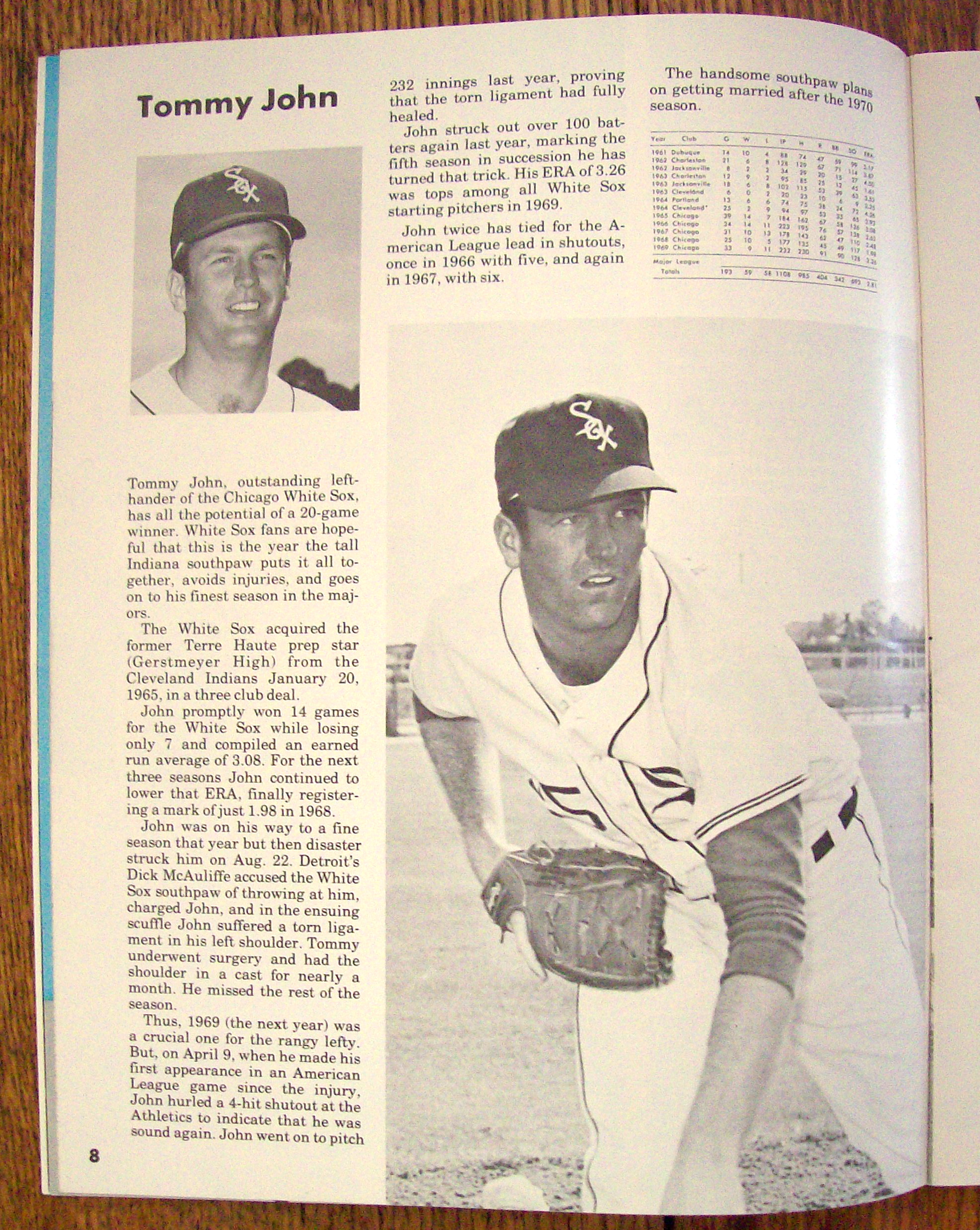 Chicago White Sox Official Yearbook 1970