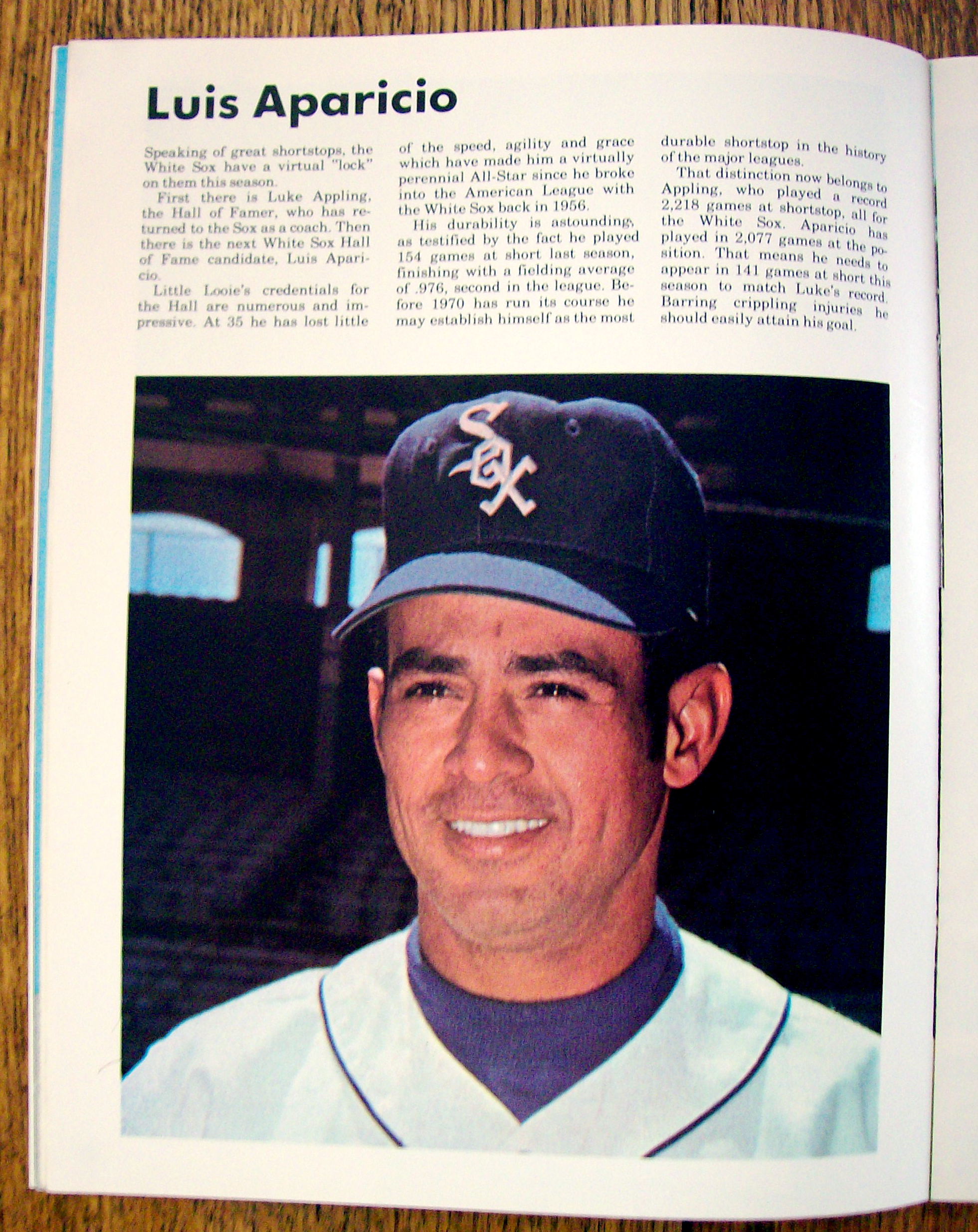 Chicago White Sox Official Yearbook 1970