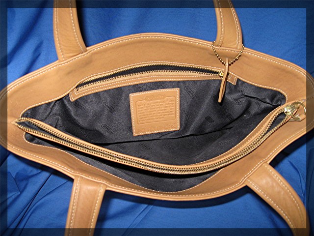 Coach handbag, purse in soft tan leather