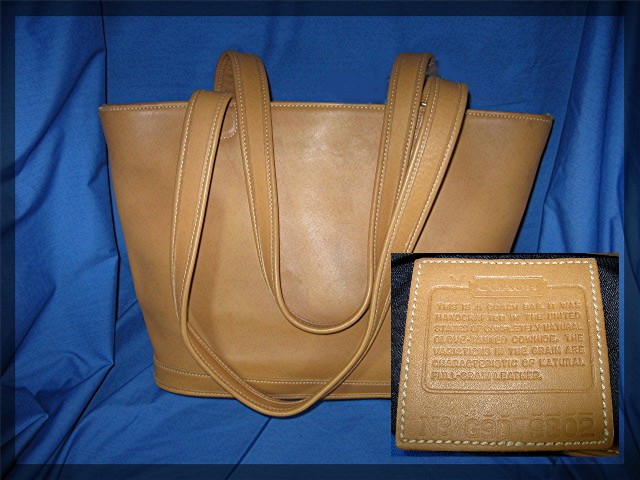 Coach handbag, purse in soft tan leather