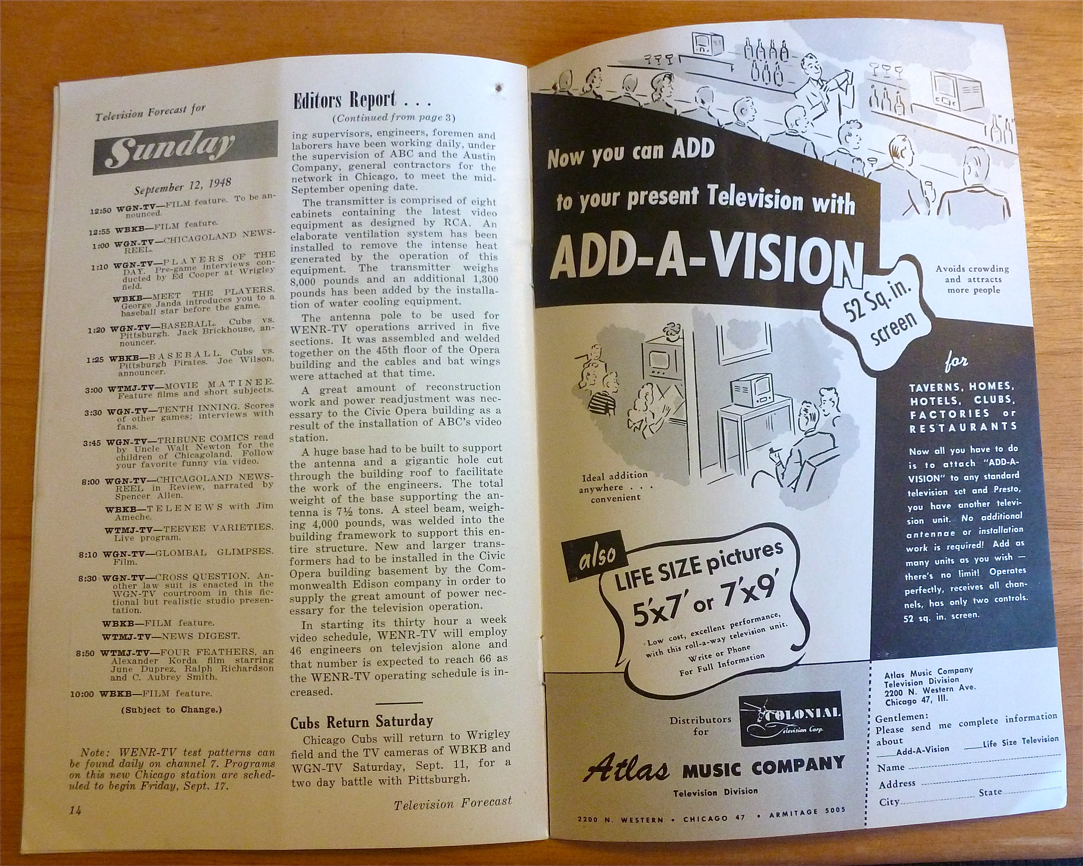 1948 Chicago Television Forecast Vol.1-#18 Bowling