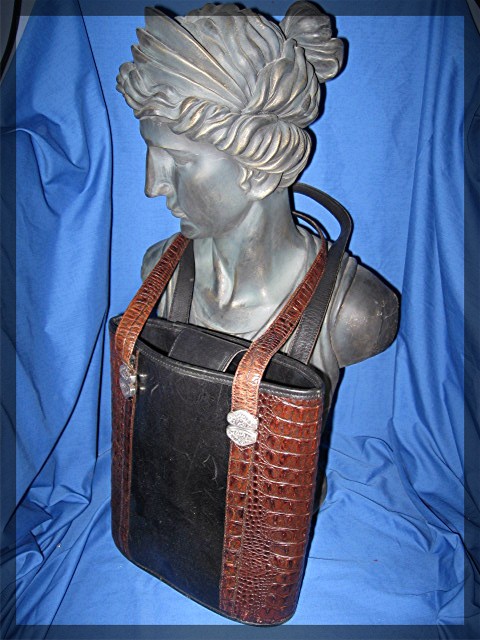 Bag Brighton black Tan leather