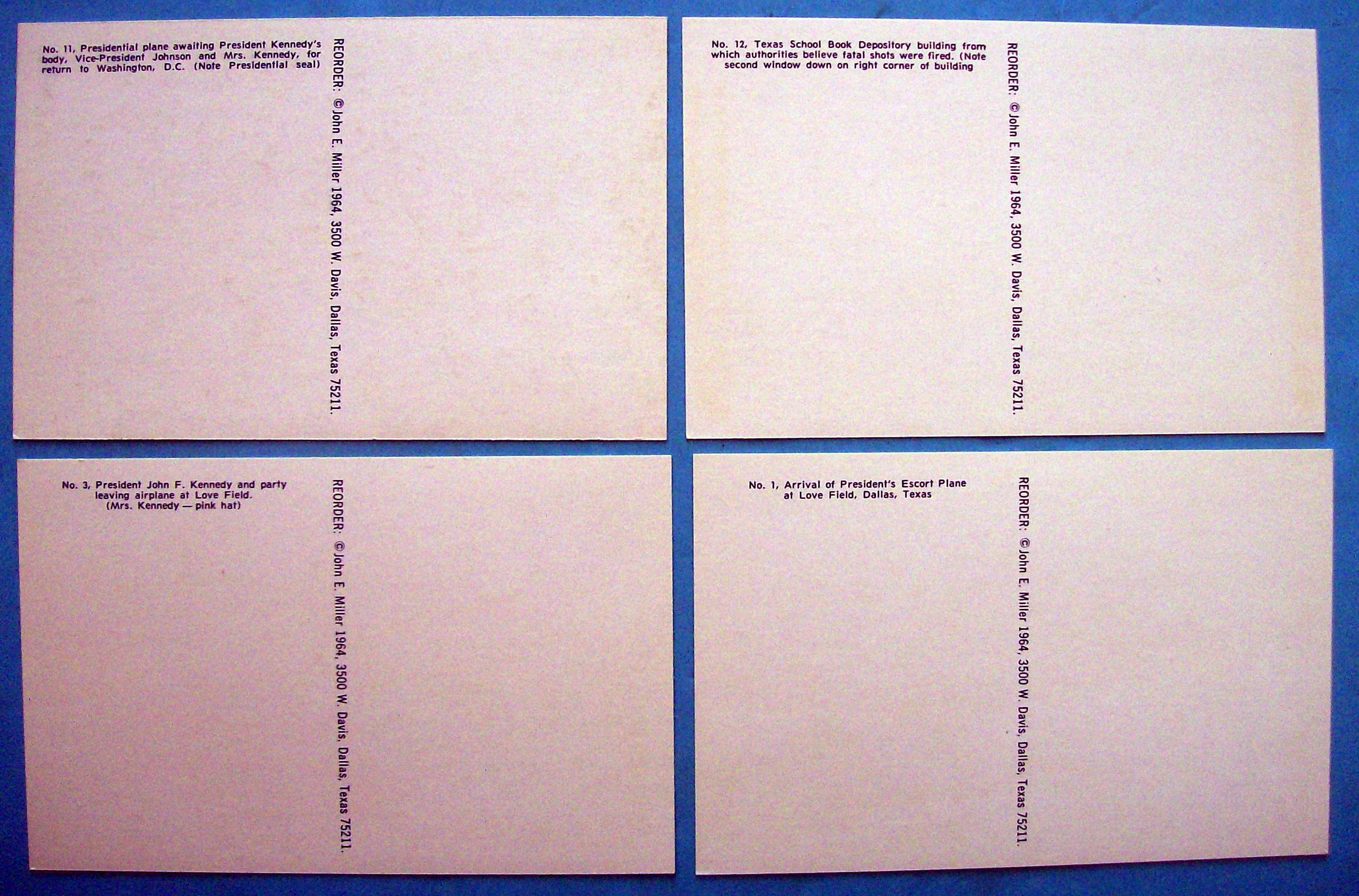 13 Vintage Postcards Of President John F. Kennedy